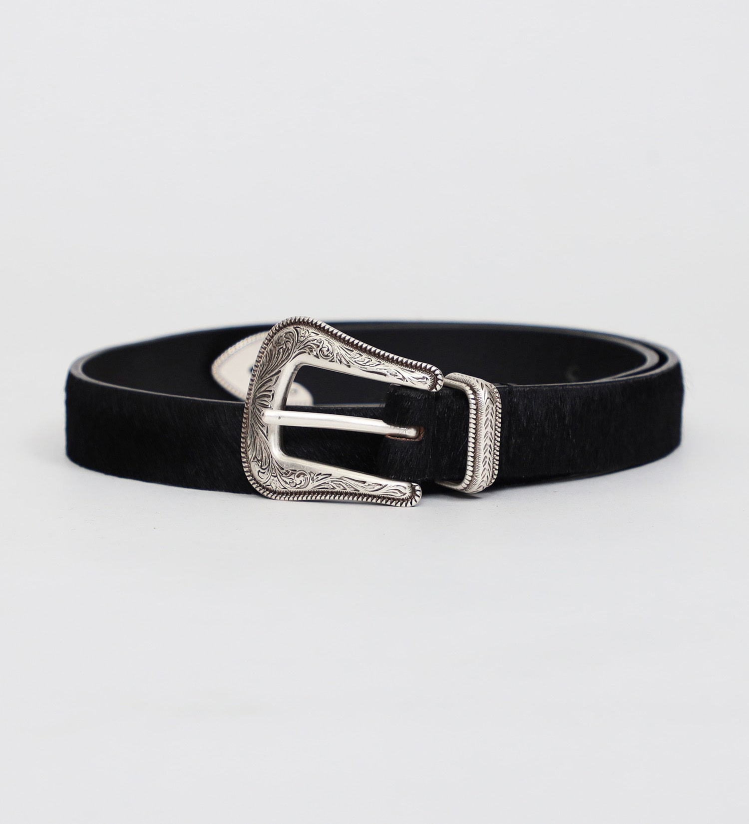 Wrangler(ラングラー)のWrangler HIAR ON HIDEベルト|ファッション雑貨/ベルト/メンズ|ブラック