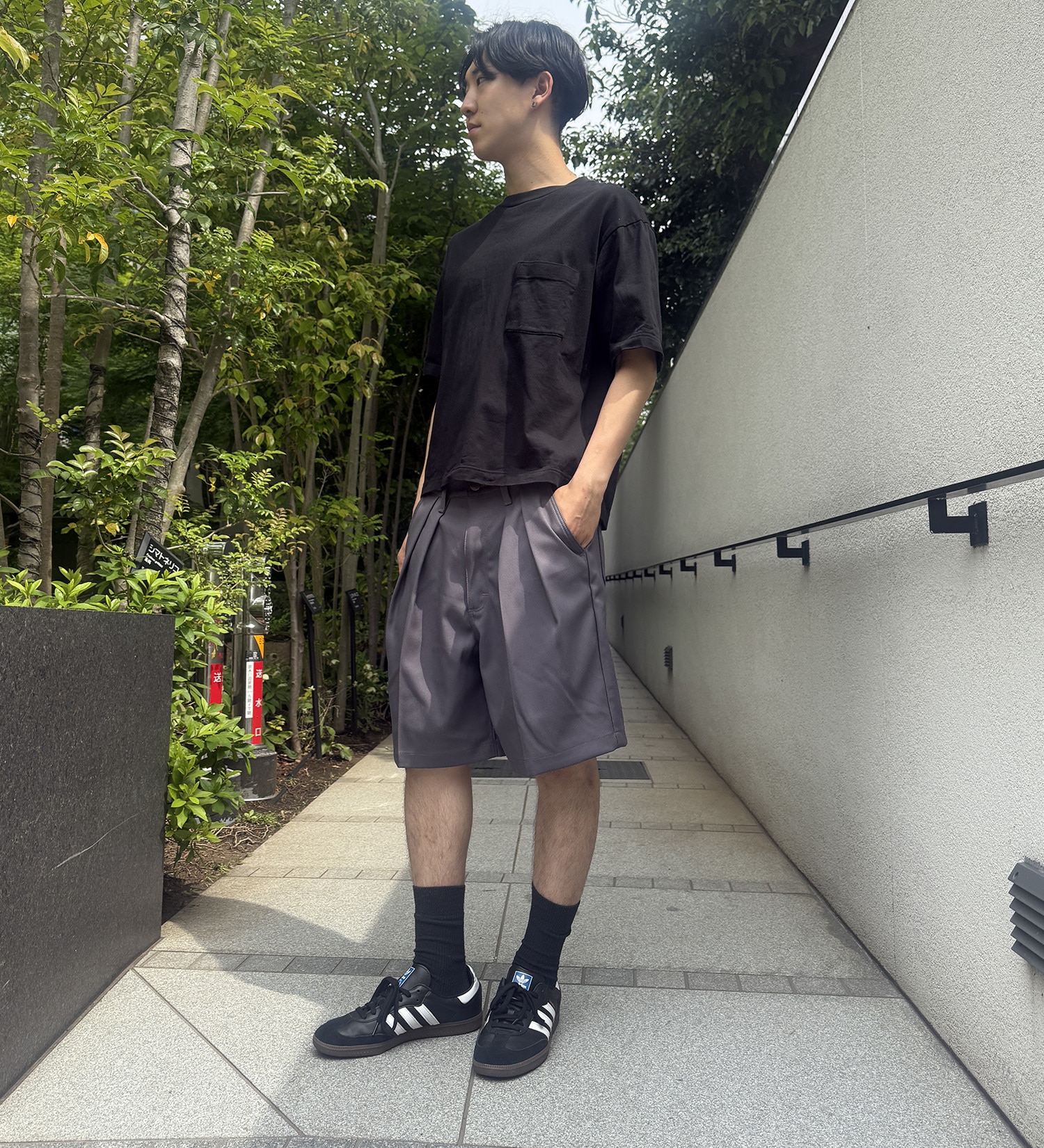 Wrangler(ラングラー)のWRANCHER タックスラックスショーツ|パンツ/パンツ/メンズ|グレー