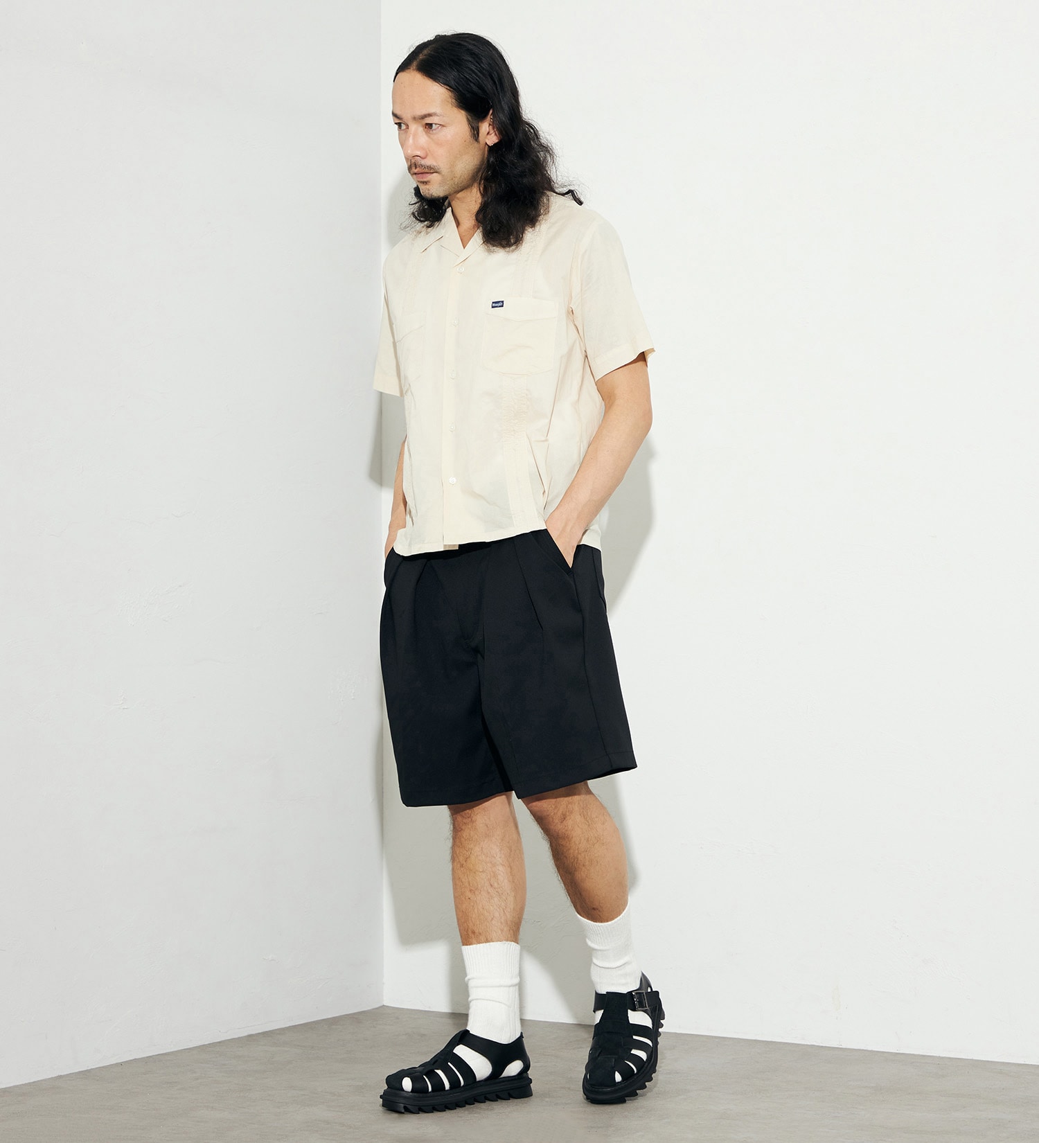 Wrangler(ラングラー)のWRANCHER タックスラックスショーツ|パンツ/パンツ/メンズ|ブラック