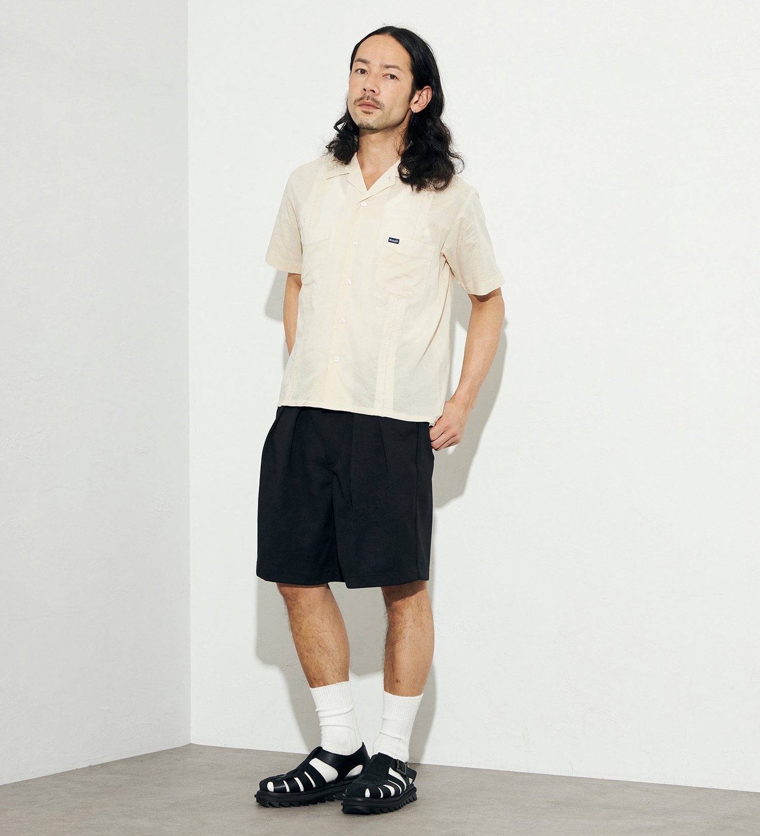 Wrangler(ラングラー)のWRANCHER タックスラックスショーツ|パンツ/パンツ/メンズ|ブラック