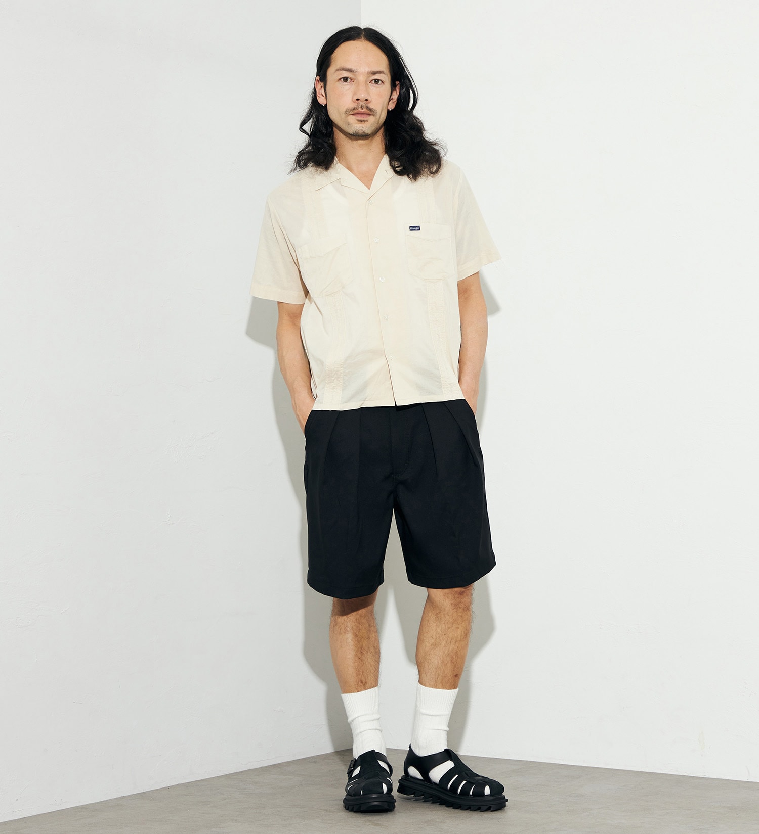 Wrangler(ラングラー)のWRANCHER タックスラックスショーツ|パンツ/パンツ/メンズ|ブラック