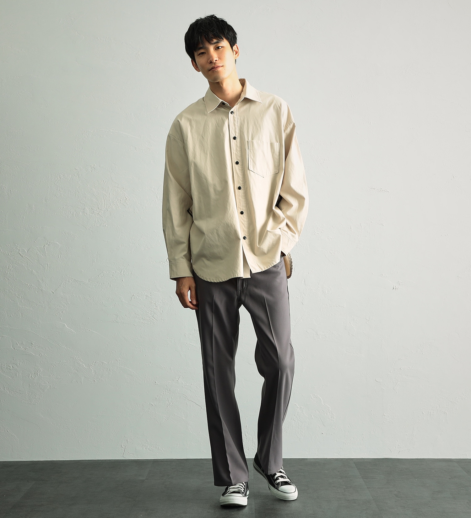 Wrangler(ラングラー)の【おまとめ割対象】【試着対象】【ベストセラー】WRANGLER WRANCHER/ランチャー フレアードレスパンツ(レングス71cm)|パンツ/パンツ/メンズ|グレー