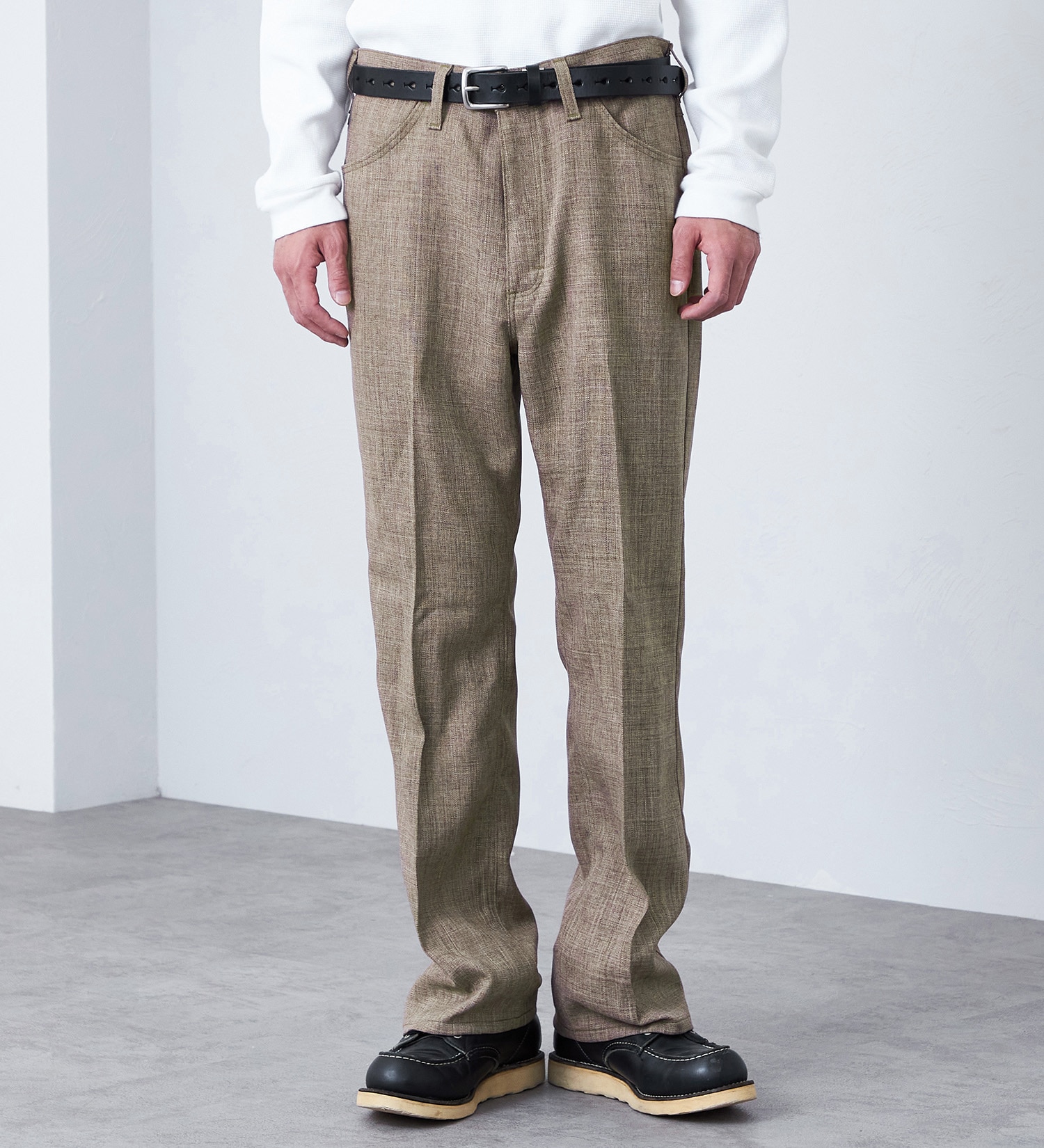 Wrangler(ラングラー)のWRANGLER WRANCHER/【リネンライク】ランチャーフレアードレスパンツ|パンツ/パンツ/メンズ|ベージュ