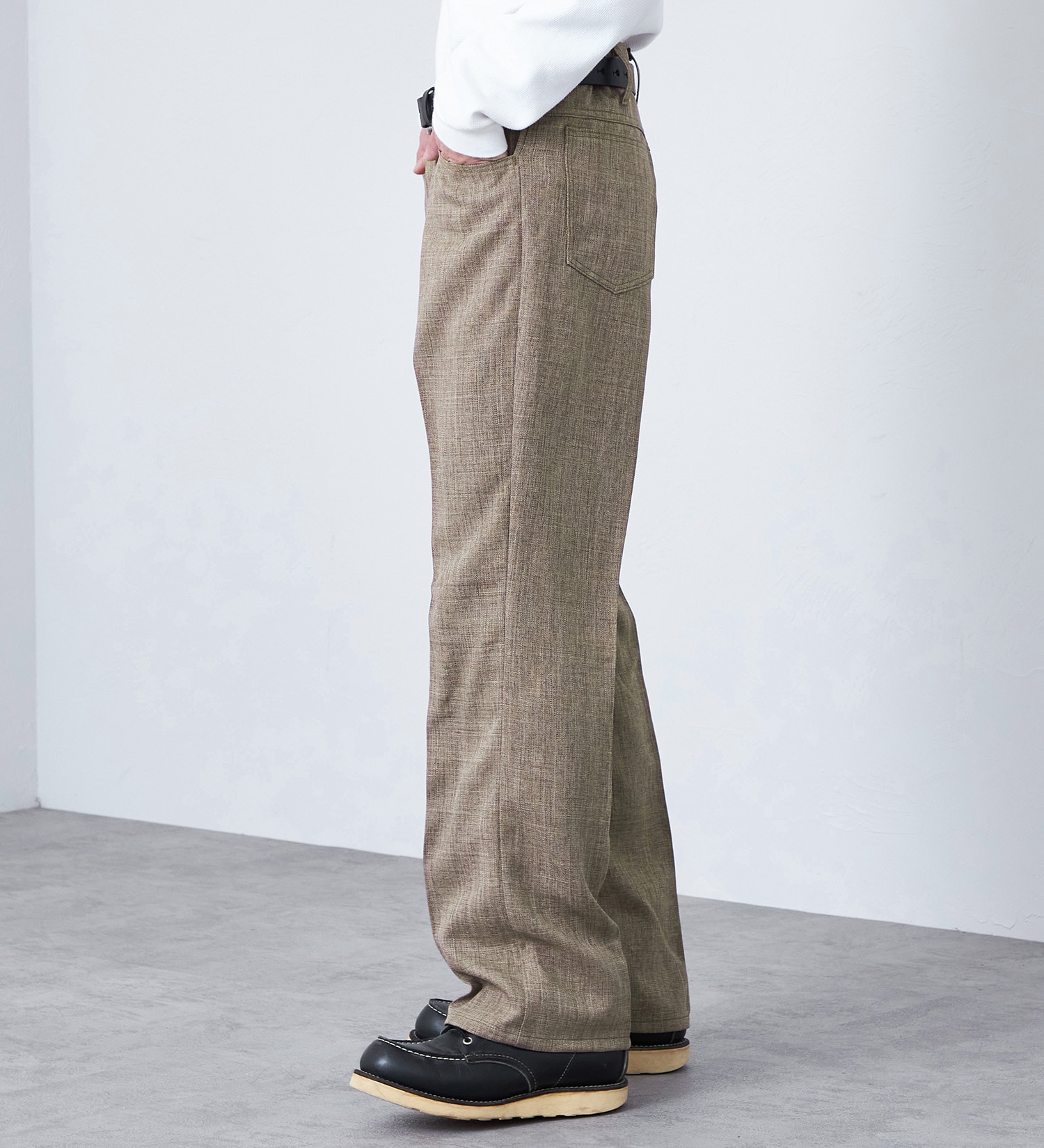 Wrangler(ラングラー)のWRANGLER WRANCHER/【リネンライク】ランチャーフレアードレスパンツ|パンツ/パンツ/メンズ|ベージュ