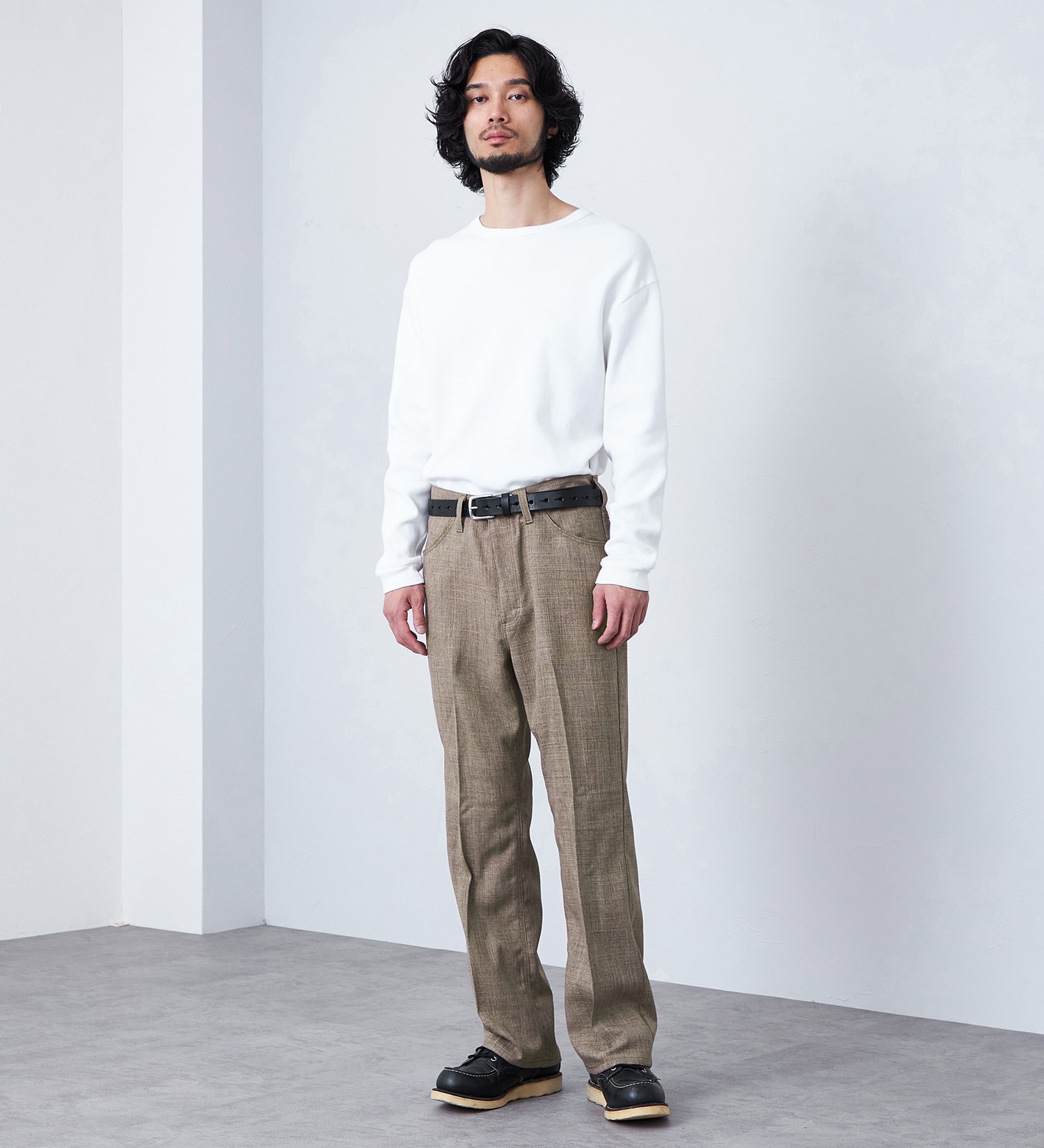 Wrangler(ラングラー)のWRANGLER WRANCHER/【リネンライク】ランチャーフレアードレスパンツ|パンツ/パンツ/メンズ|ベージュ