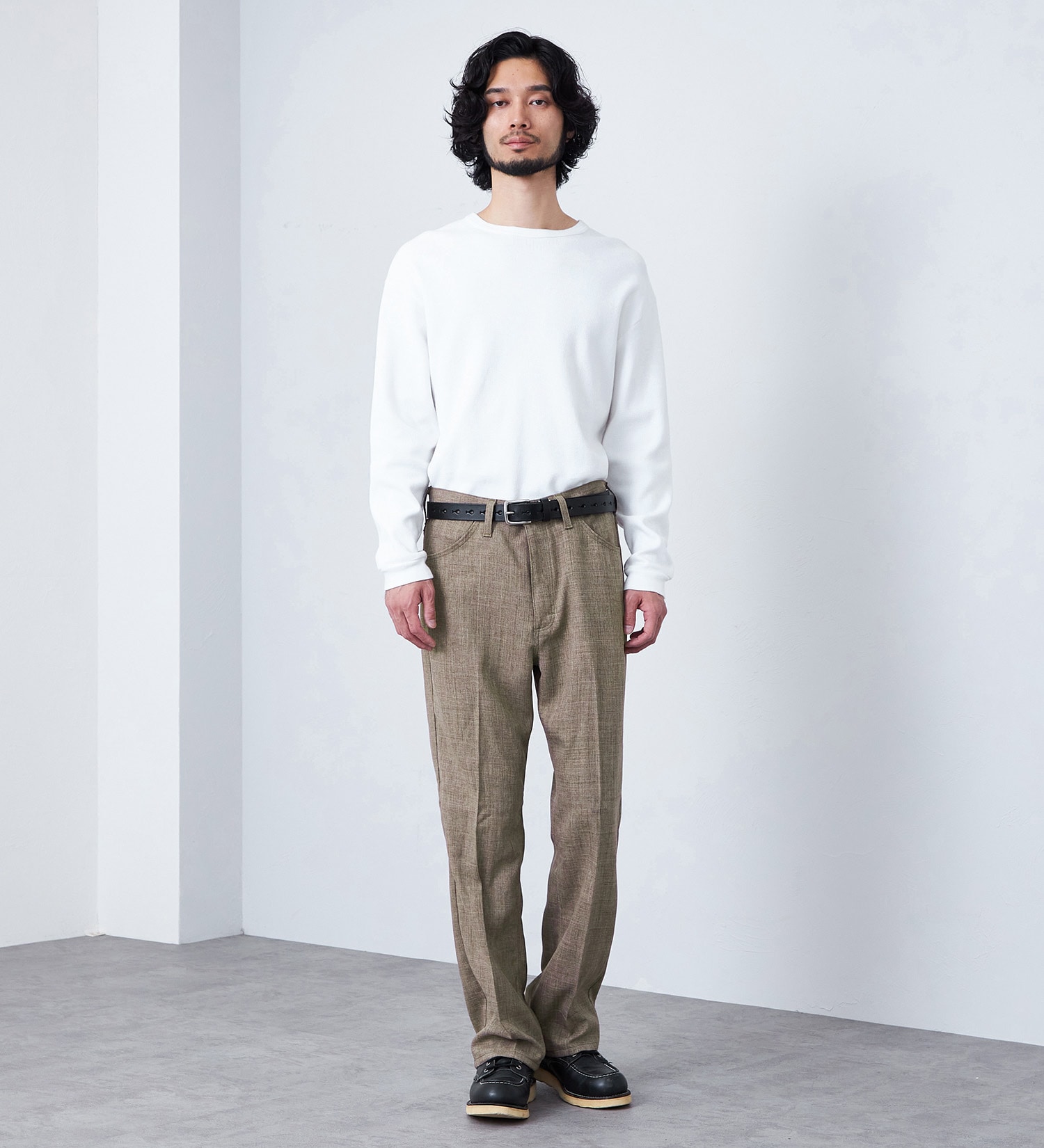 Wrangler(ラングラー)のWRANGLER WRANCHER/【リネンライク】ランチャーフレアードレスパンツ|パンツ/パンツ/メンズ|ベージュ