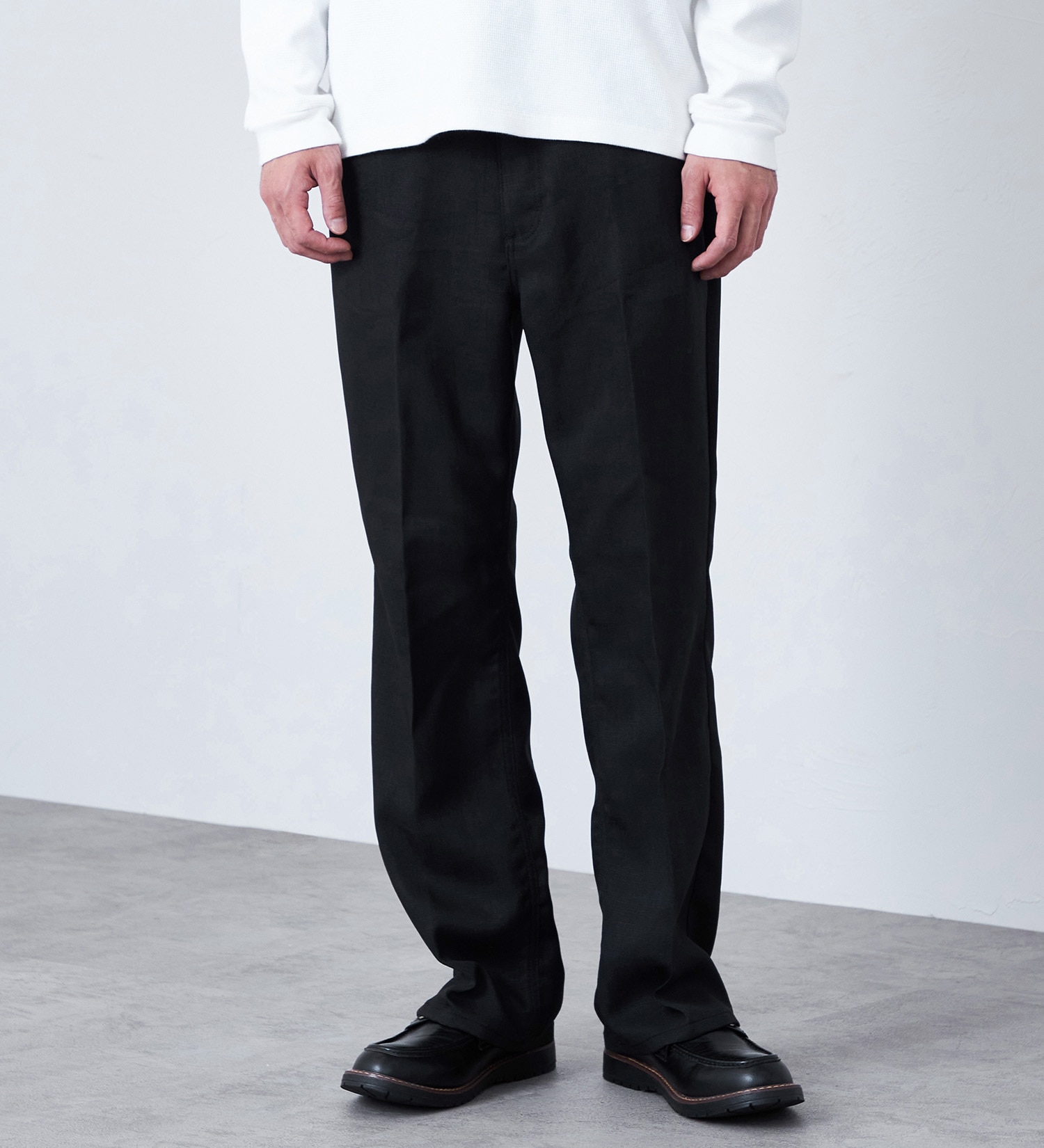 Wrangler(ラングラー)のWRANGLER WRANCHER/【リネンライク】ランチャーフレアードレスパンツ|パンツ/パンツ/メンズ|ブラック