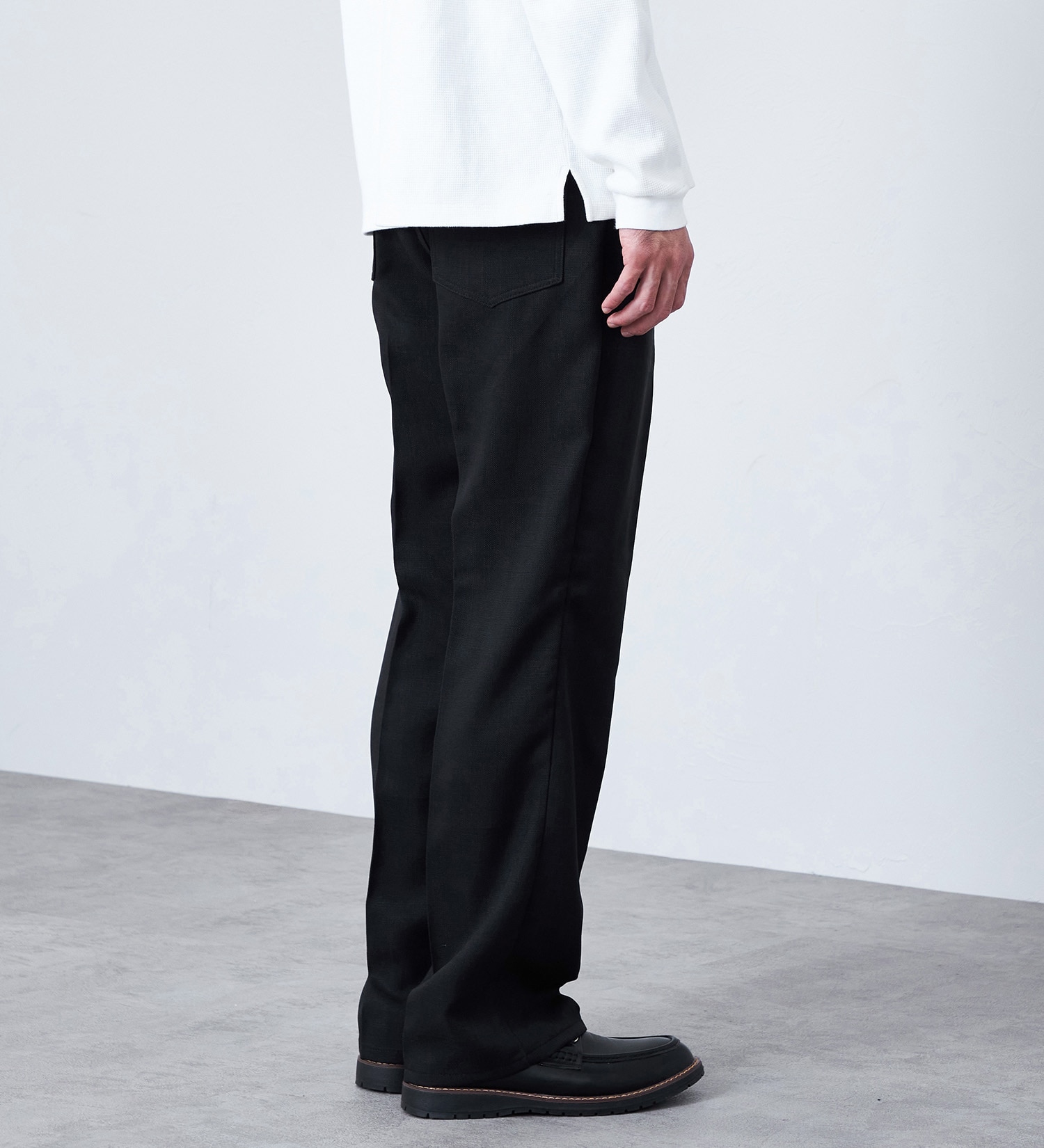 Wrangler(ラングラー)のWRANGLER WRANCHER/【リネンライク】ランチャーフレアードレスパンツ|パンツ/パンツ/メンズ|ブラック