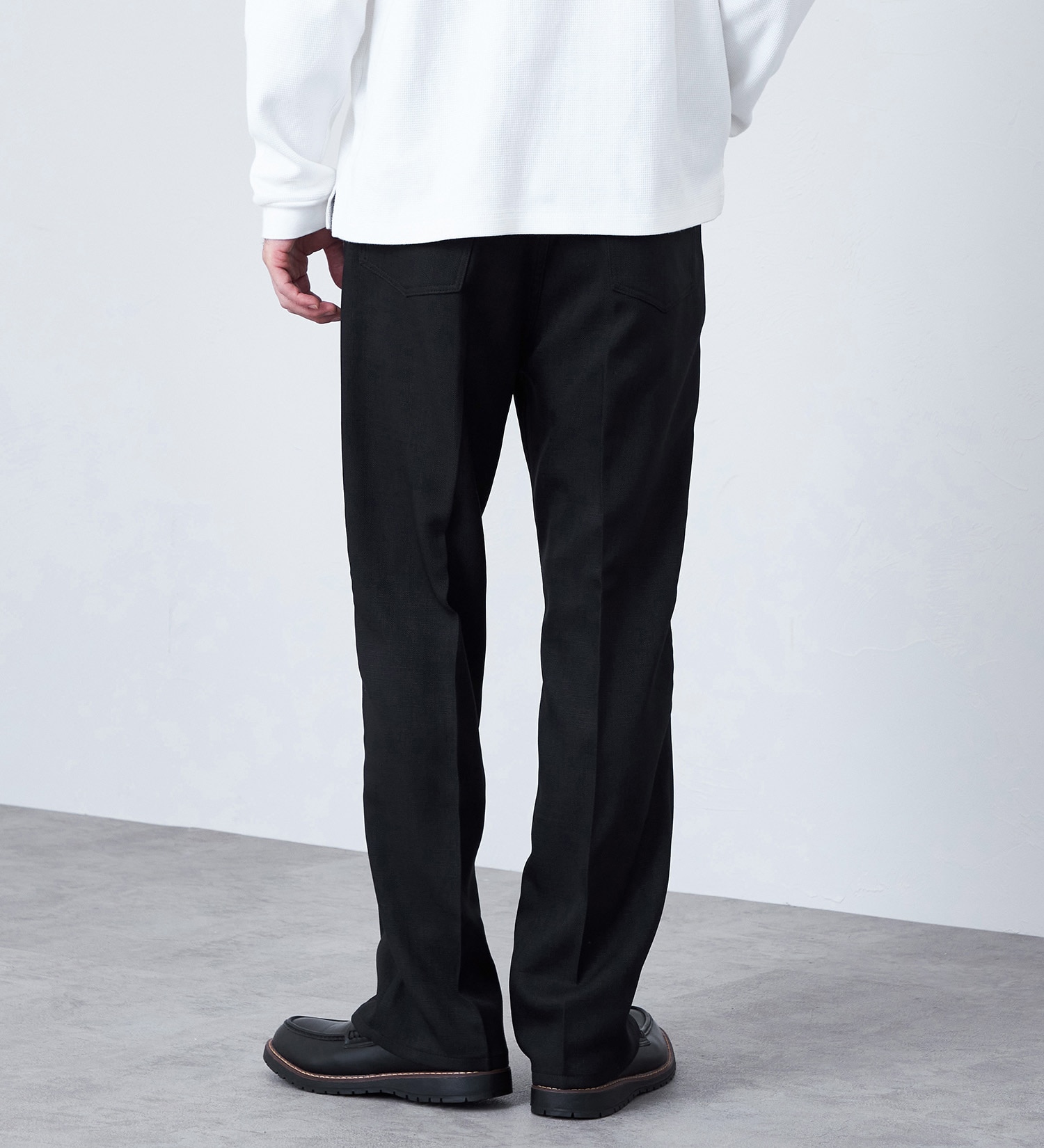 Wrangler(ラングラー)のWRANGLER WRANCHER/【リネンライク】ランチャーフレアードレスパンツ|パンツ/パンツ/メンズ|ブラック