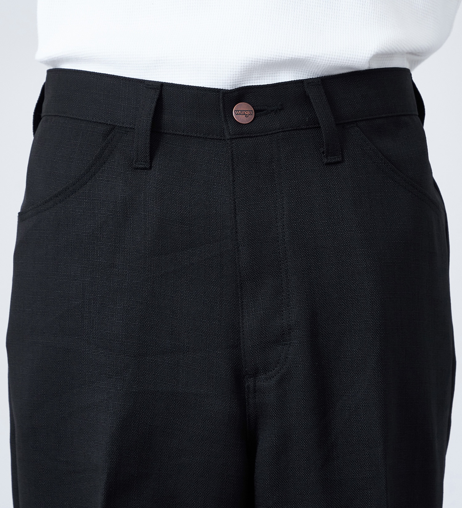 Wrangler(ラングラー)のWRANGLER WRANCHER/【リネンライク】ランチャーフレアードレスパンツ|パンツ/パンツ/メンズ|ブラック