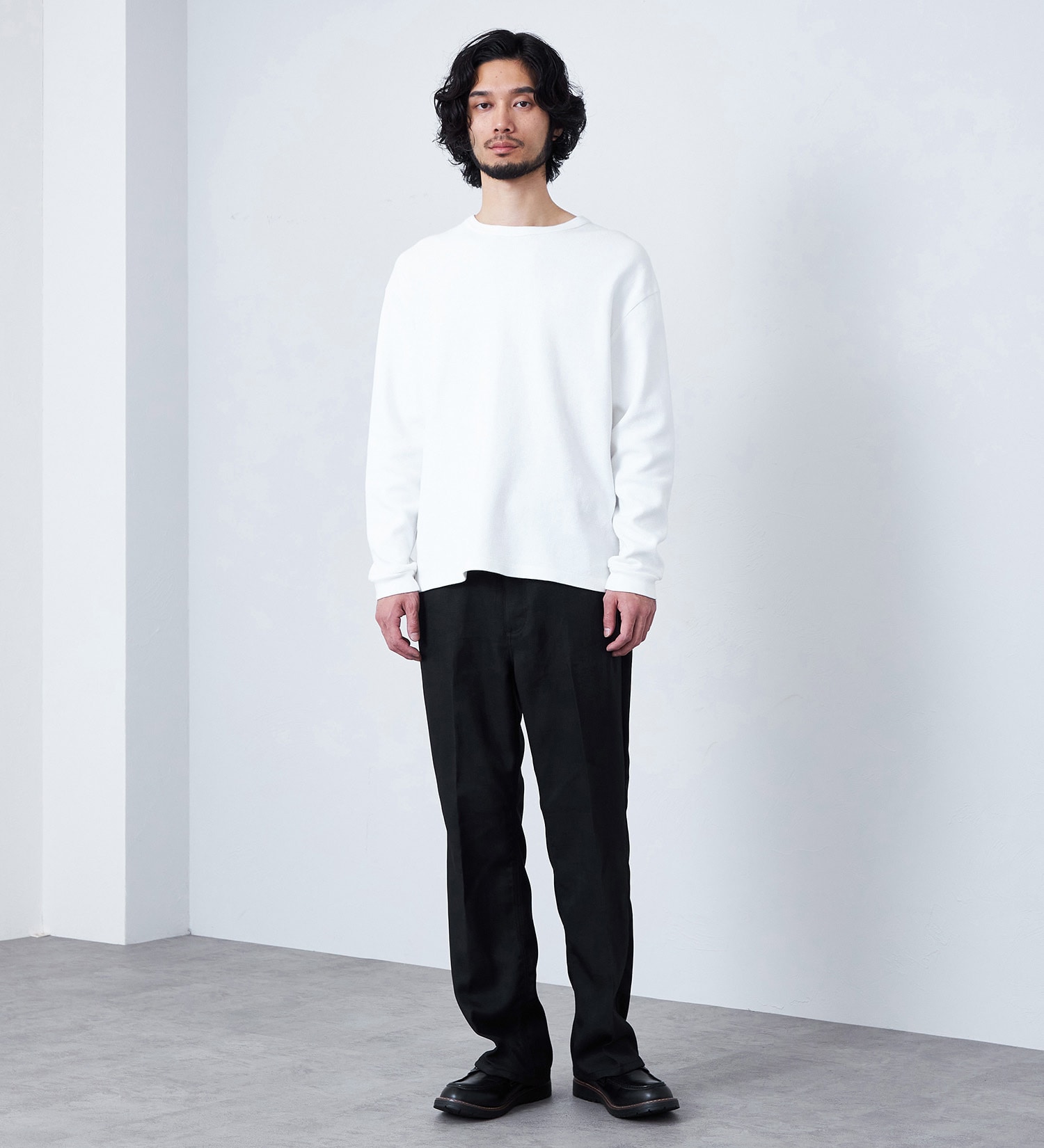 Wrangler(ラングラー)のWRANGLER WRANCHER/【リネンライク】ランチャーフレアードレスパンツ|パンツ/パンツ/メンズ|ブラック