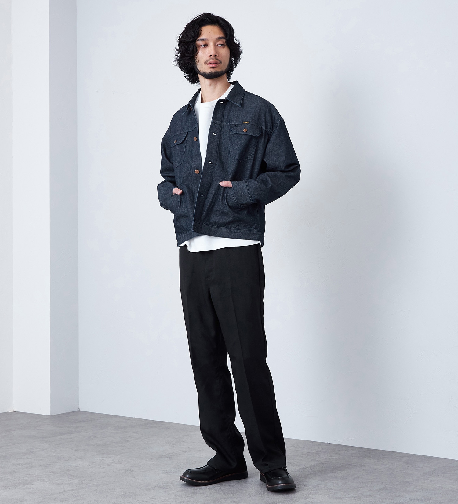 Wrangler(ラングラー)のWRANGLER WRANCHER/【リネンライク】ランチャーフレアードレスパンツ|パンツ/パンツ/メンズ|ブラック