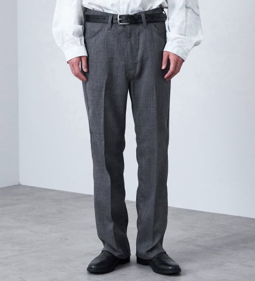 Wrangler(ラングラー)のWRANGLER WRANCHER/【リネンライク】ランチャーフレアードレスパンツ|パンツ/パンツ/メンズ|チャコール