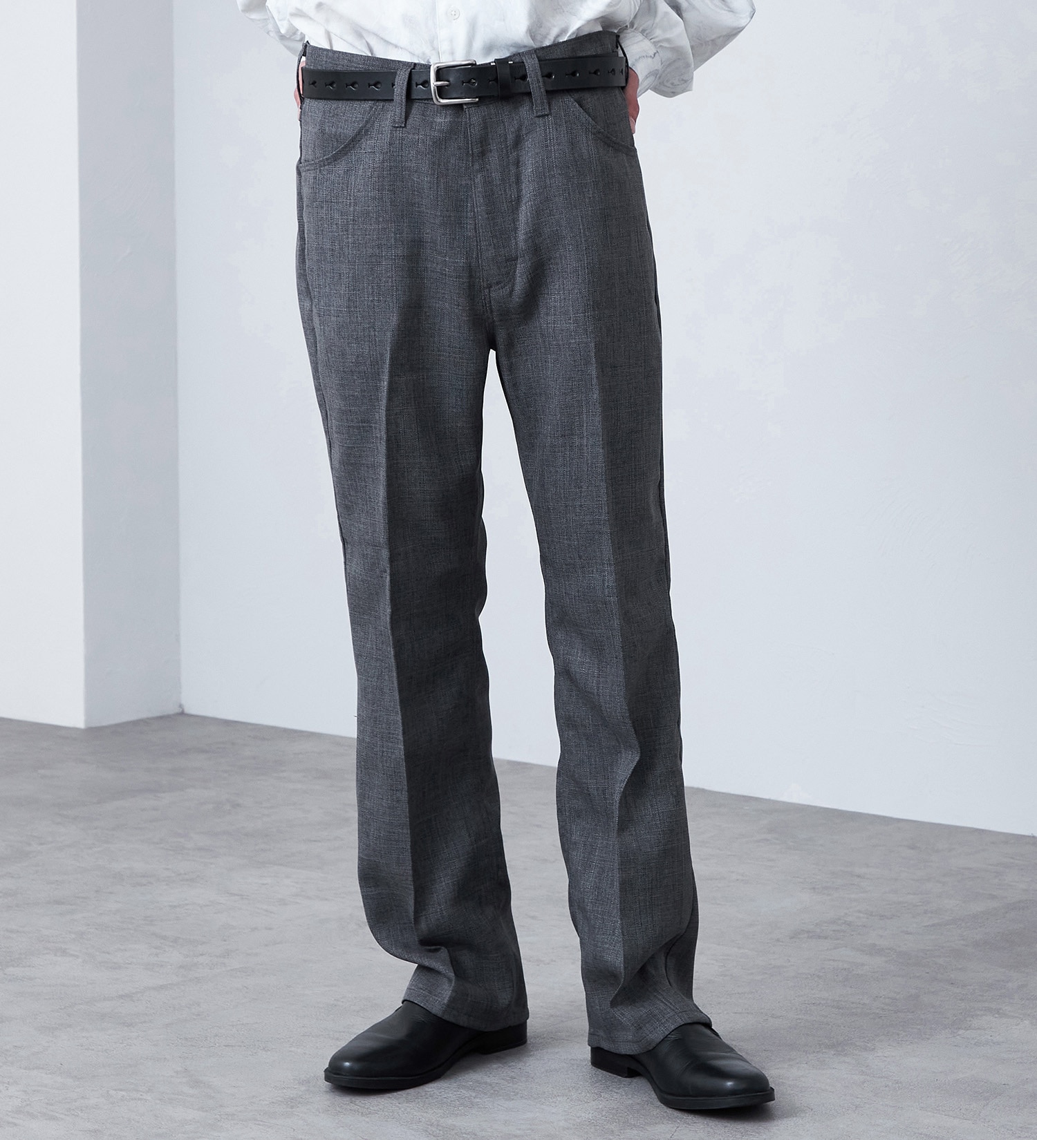 Wrangler(ラングラー)のWRANGLER WRANCHER/【リネンライク】ランチャーフレアードレスパンツ|パンツ/パンツ/メンズ|チャコール