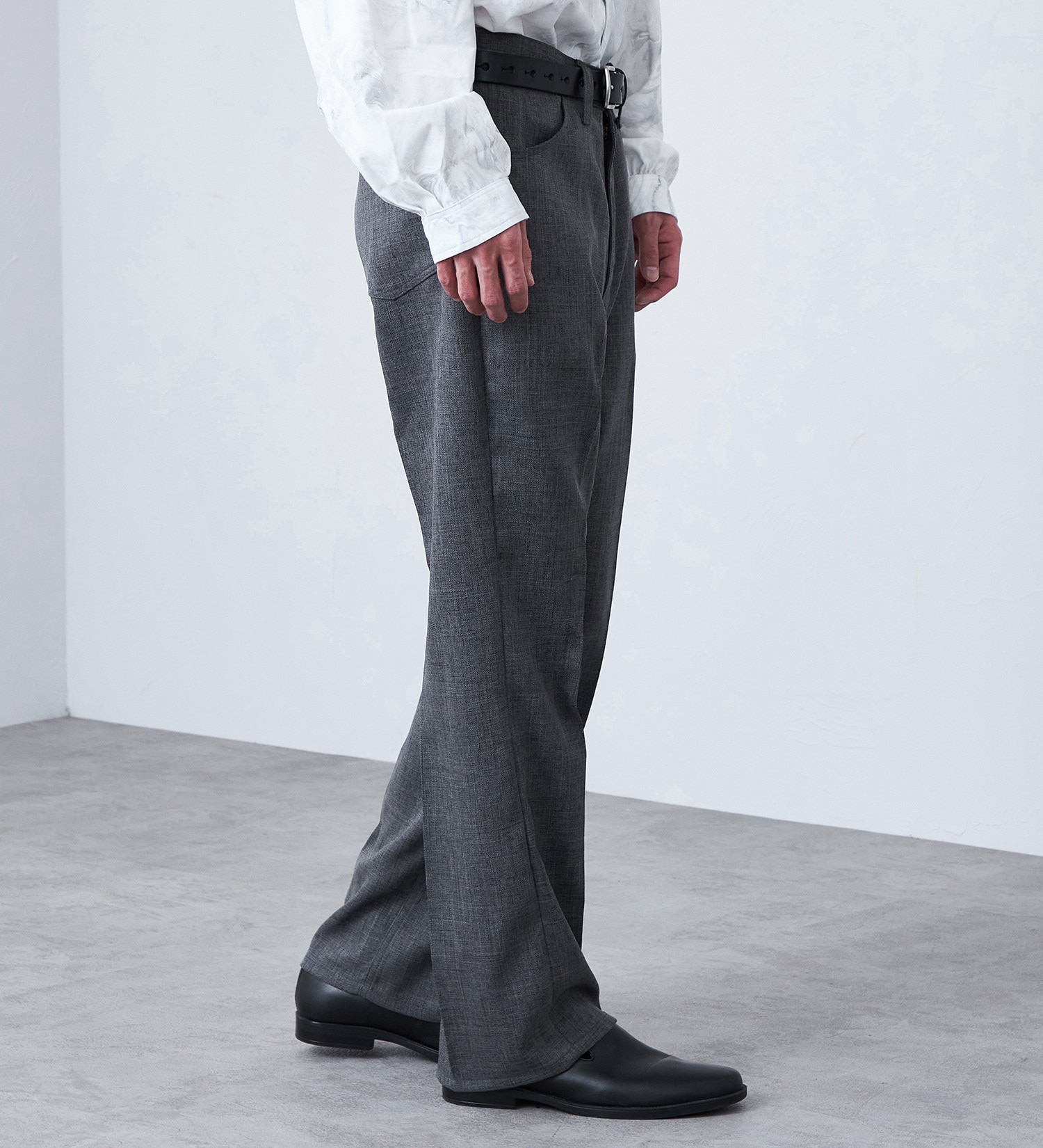 Wrangler(ラングラー)のWRANGLER WRANCHER/【リネンライク】ランチャーフレアードレスパンツ|パンツ/パンツ/メンズ|チャコール