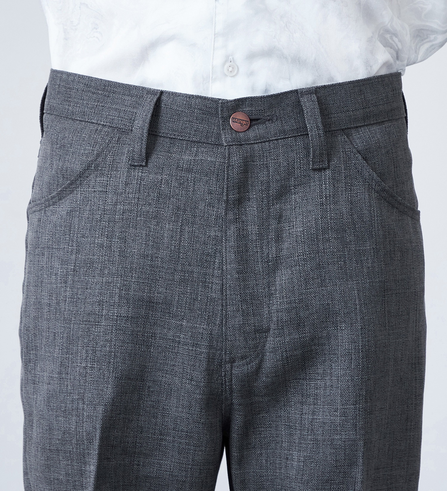 Wrangler(ラングラー)のWRANGLER WRANCHER/【リネンライク】ランチャーフレアードレスパンツ|パンツ/パンツ/メンズ|チャコール