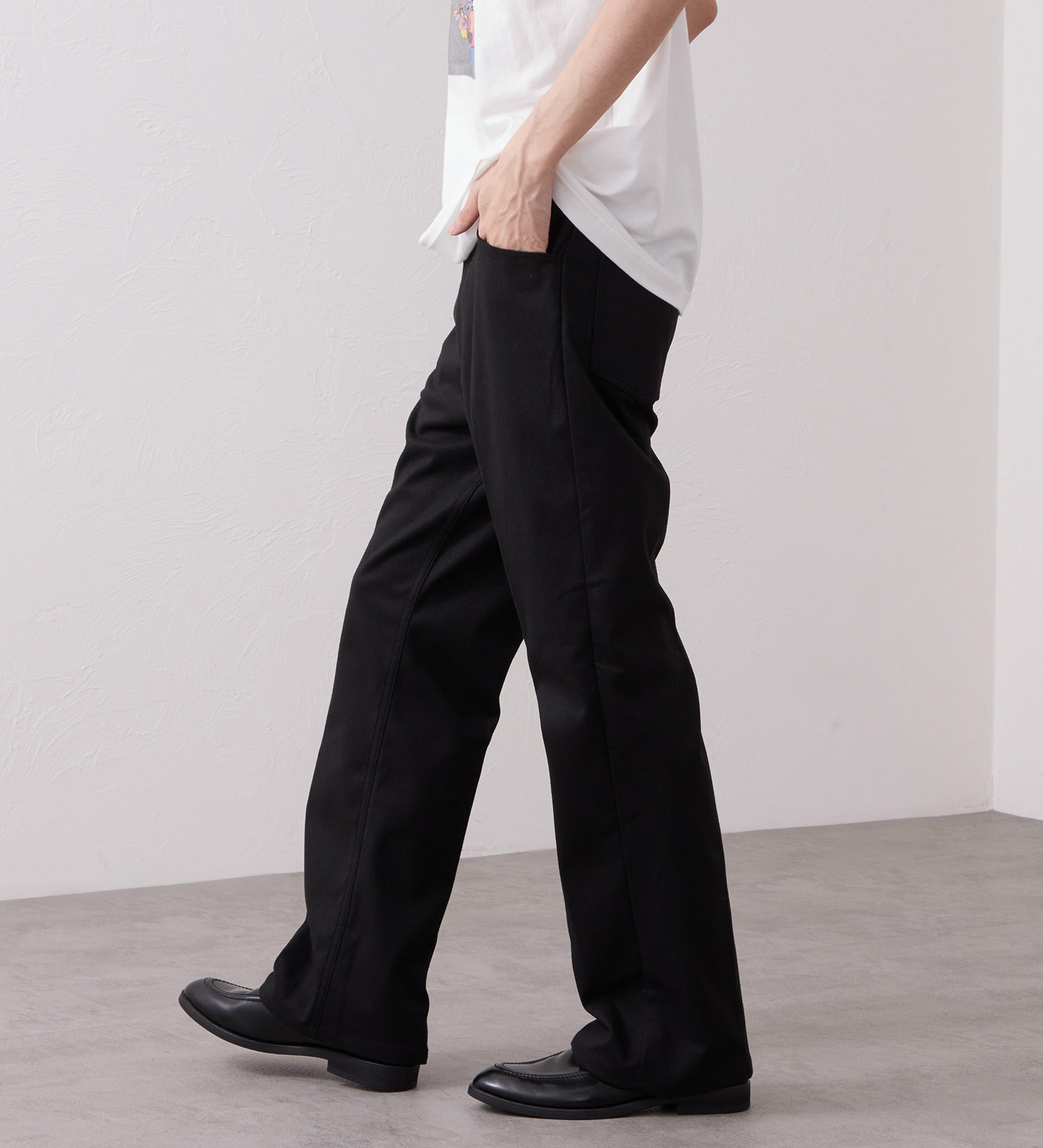 Wrangler(ラングラー)のWRANGLER WRANCHER/ランチャー フレアードレスパンツ フランネル(レングス74cm)【セットアップ対応/暖】|パンツ/パンツ/メンズ|ブラック