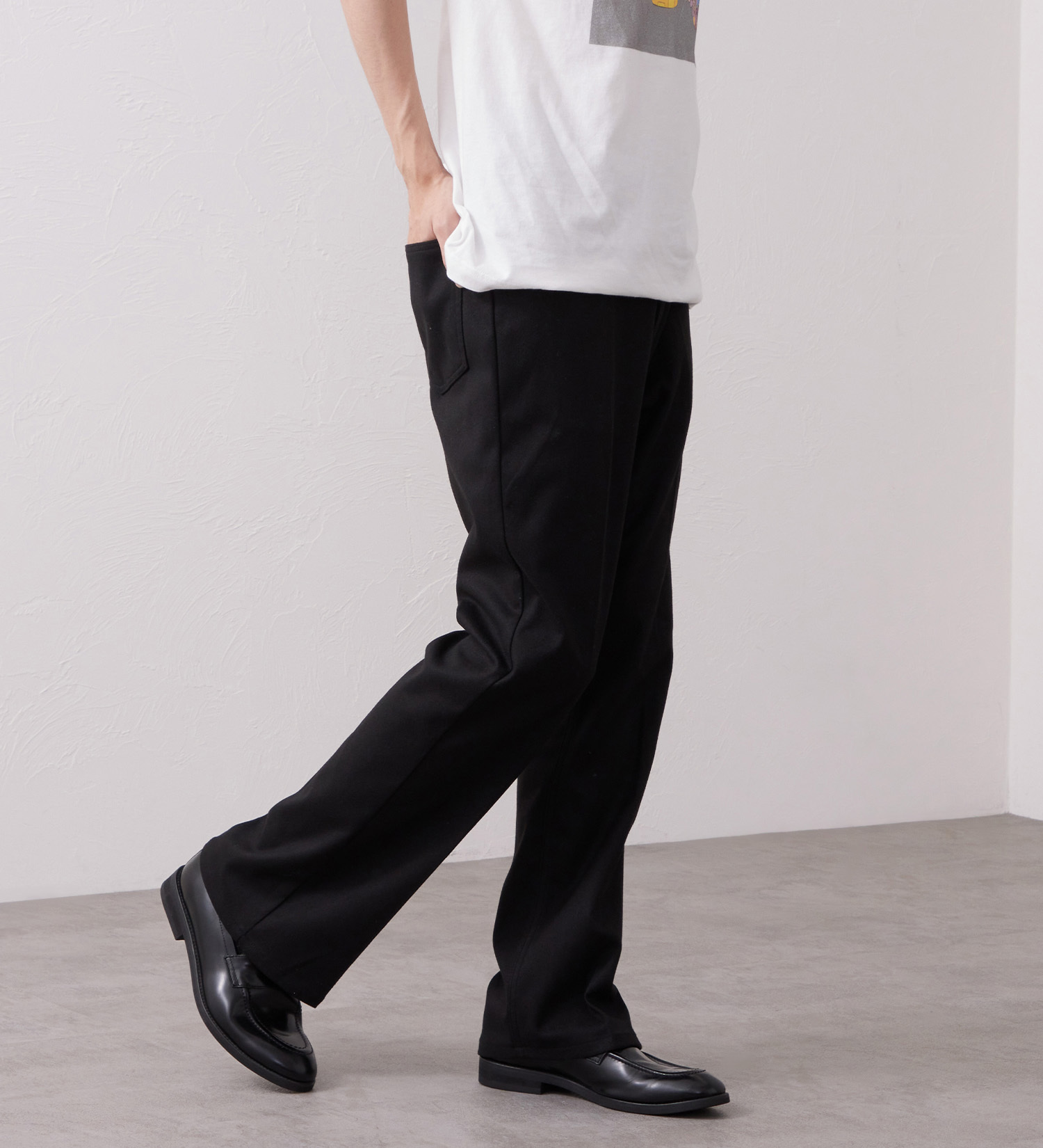 Wrangler(ラングラー)のWRANGLER WRANCHER/ランチャー フレアードレスパンツ フランネル(レングス74cm)【セットアップ対応/暖】|パンツ/パンツ/メンズ|ブラック