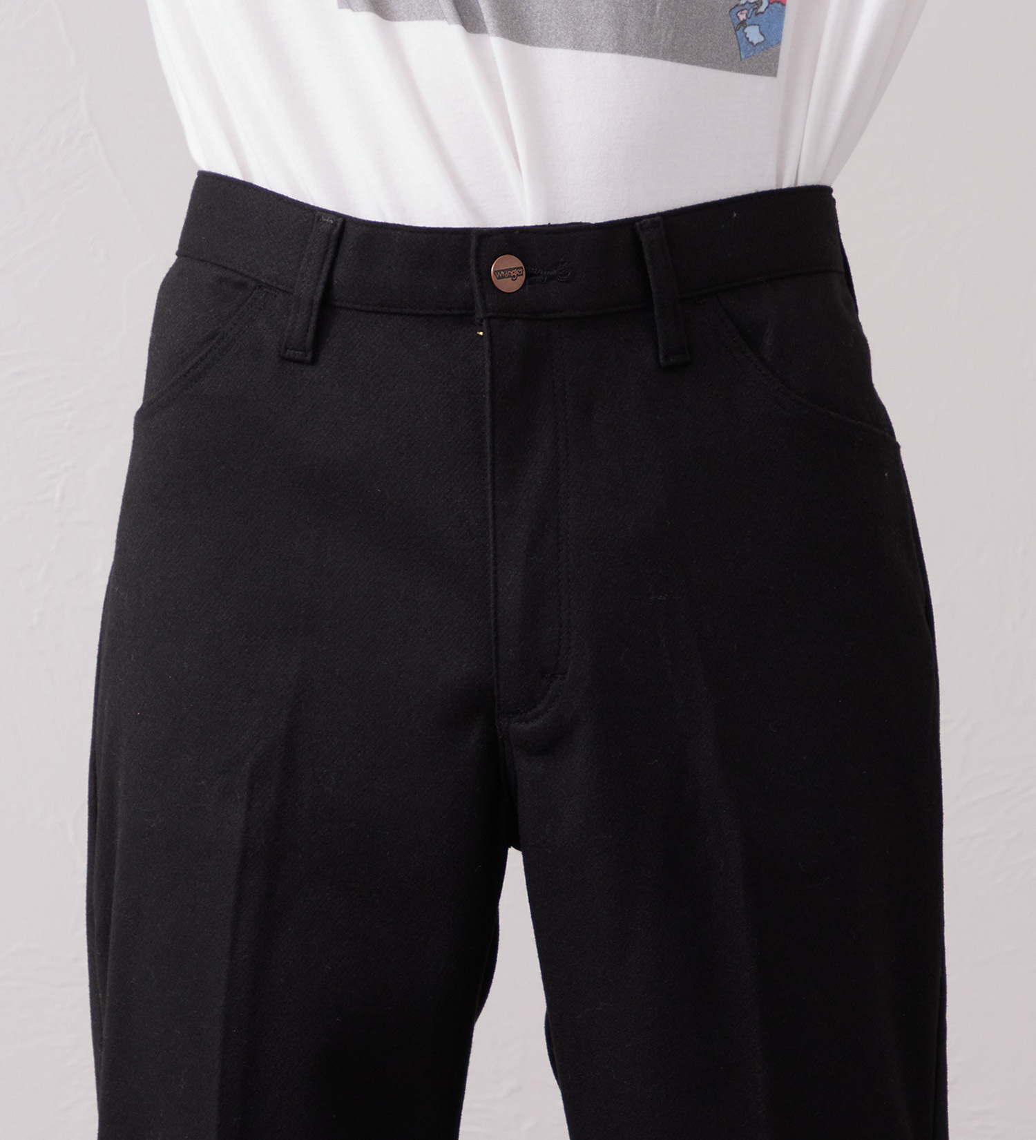 Wrangler(ラングラー)のWRANGLER WRANCHER/ランチャー フレアードレスパンツ フランネル(レングス74cm)【セットアップ対応/暖】|パンツ/パンツ/メンズ|ブラック