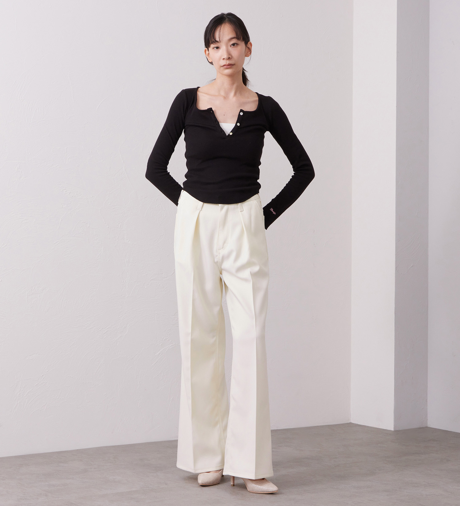 Wrangler(ラングラー)のWRANGLER WRANCHER WIDE/ランチャー フレアーワイドパンツ【レディース】|パンツ/パンツ/レディース|アイボリー