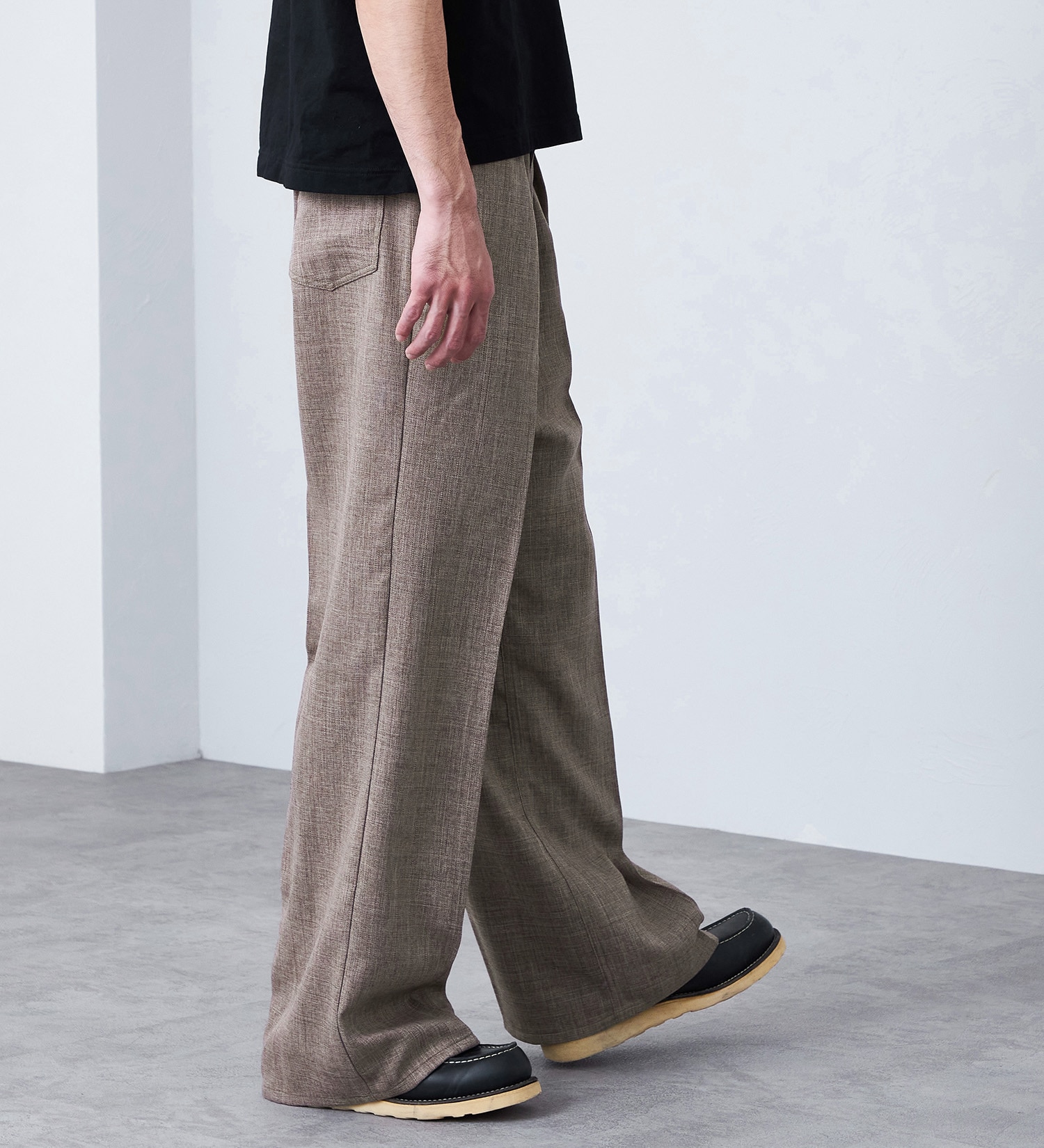 Wrangler(ラングラー)の【MENS】WRANCHER WIDE/【リネンライク】ランチャーフレアーワイド|パンツ/パンツ/メンズ|ベージュ