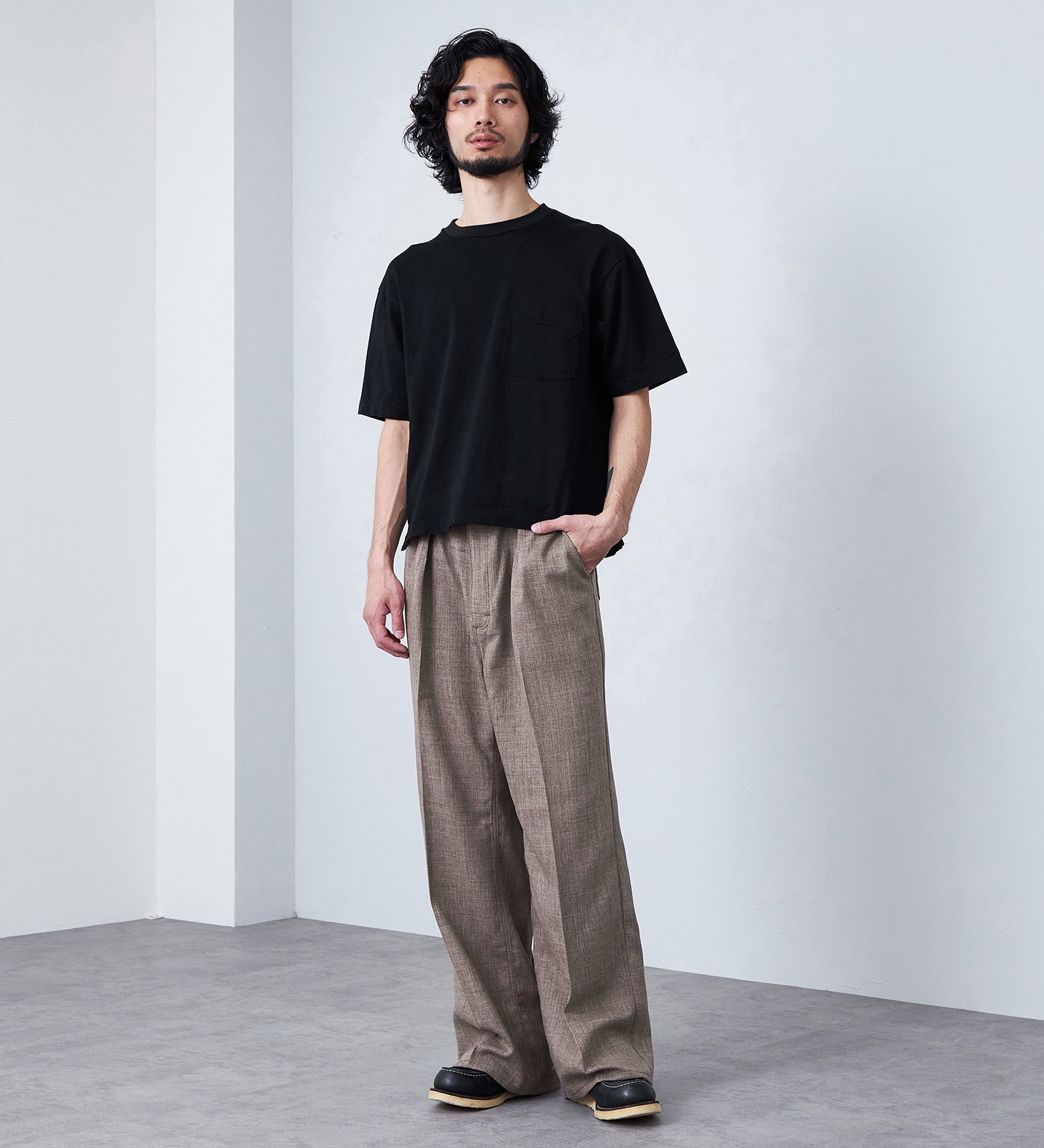 Wrangler(ラングラー)の【MENS】WRANCHER WIDE/【リネンライク】ランチャーフレアーワイド|パンツ/パンツ/メンズ|ベージュ