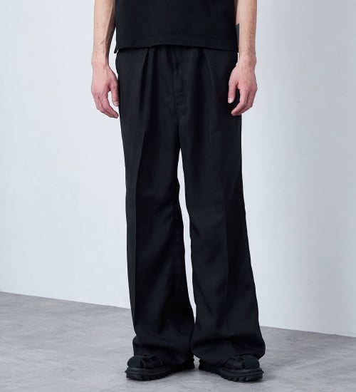 Wrangler(ラングラー)の【MENS】WRANCHER WIDE/【リネンライク】ランチャーフレアーワイド|パンツ/パンツ/メンズ|ブラック