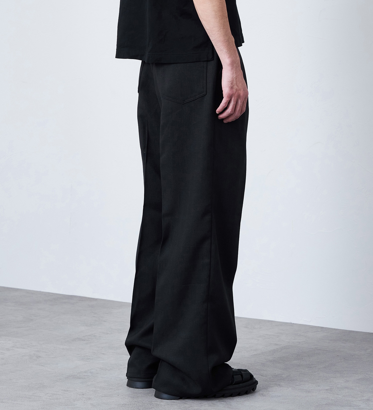 Wrangler(ラングラー)の【MENS】WRANCHER WIDE/【リネンライク】ランチャーフレアーワイド|パンツ/パンツ/メンズ|ブラック
