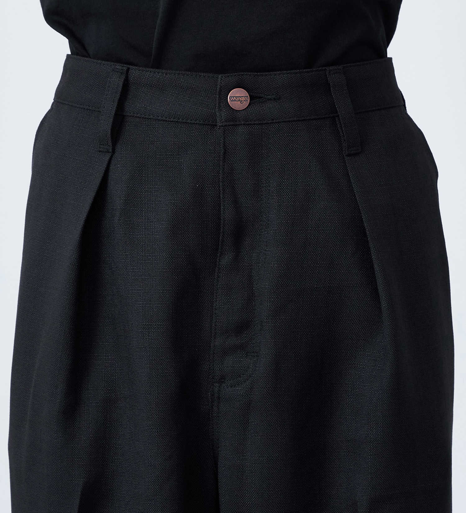 Wrangler(ラングラー)の【MENS】WRANCHER WIDE/【リネンライク】ランチャーフレアーワイド|パンツ/パンツ/メンズ|ブラック