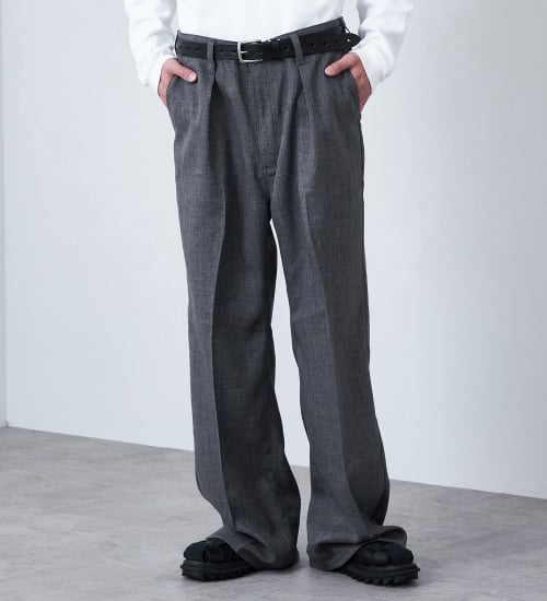 Wrangler(ラングラー)の【MENS】WRANCHER WIDE/【リネンライク】ランチャーフレアーワイド|パンツ/パンツ/メンズ|チャコール