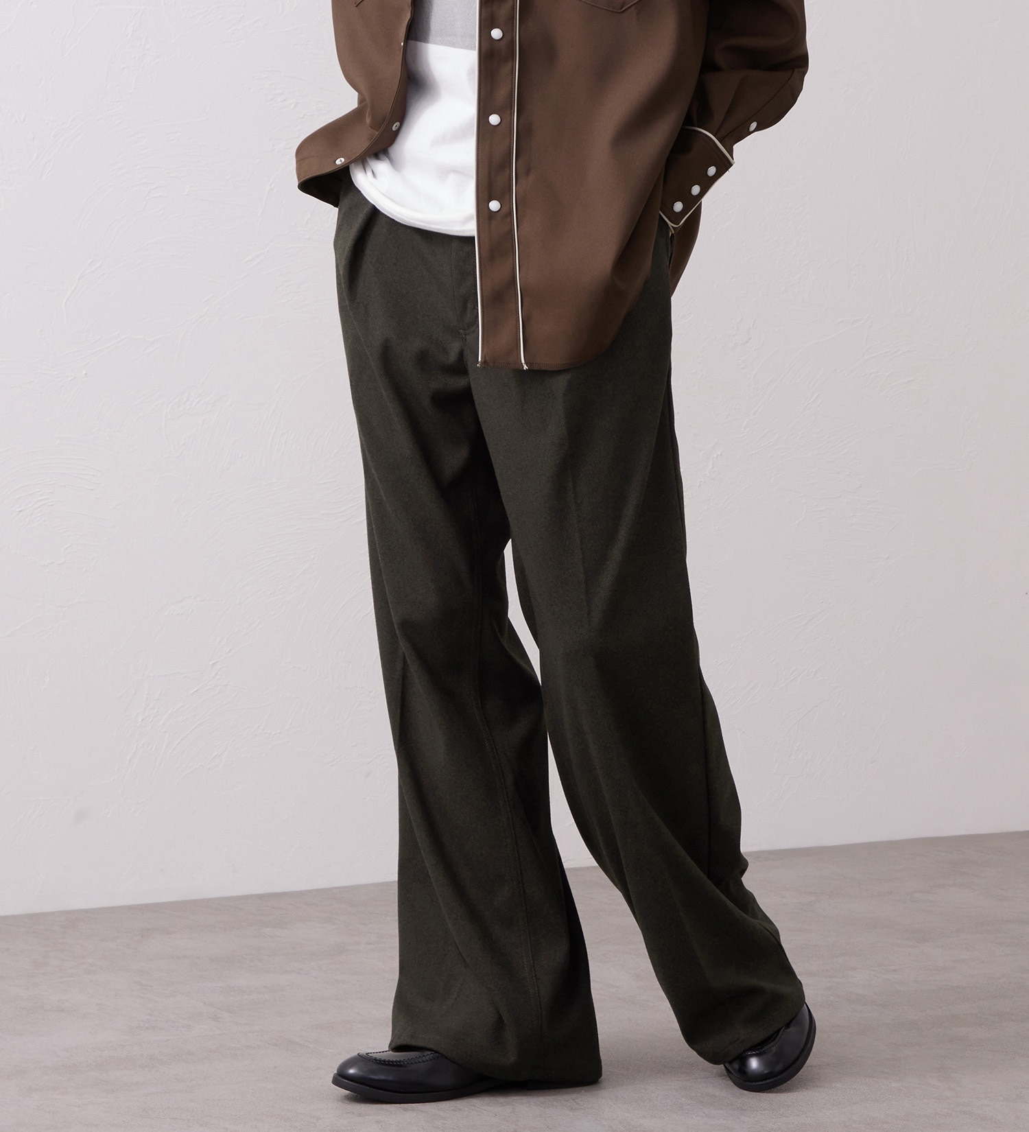 Wrangler(ラングラー)のWRANCHER WIDE/ランチャーフレアーワイド フランネル【メンズ/セットアップ対応/暖】|パンツ/パンツ/メンズ|ブラウン