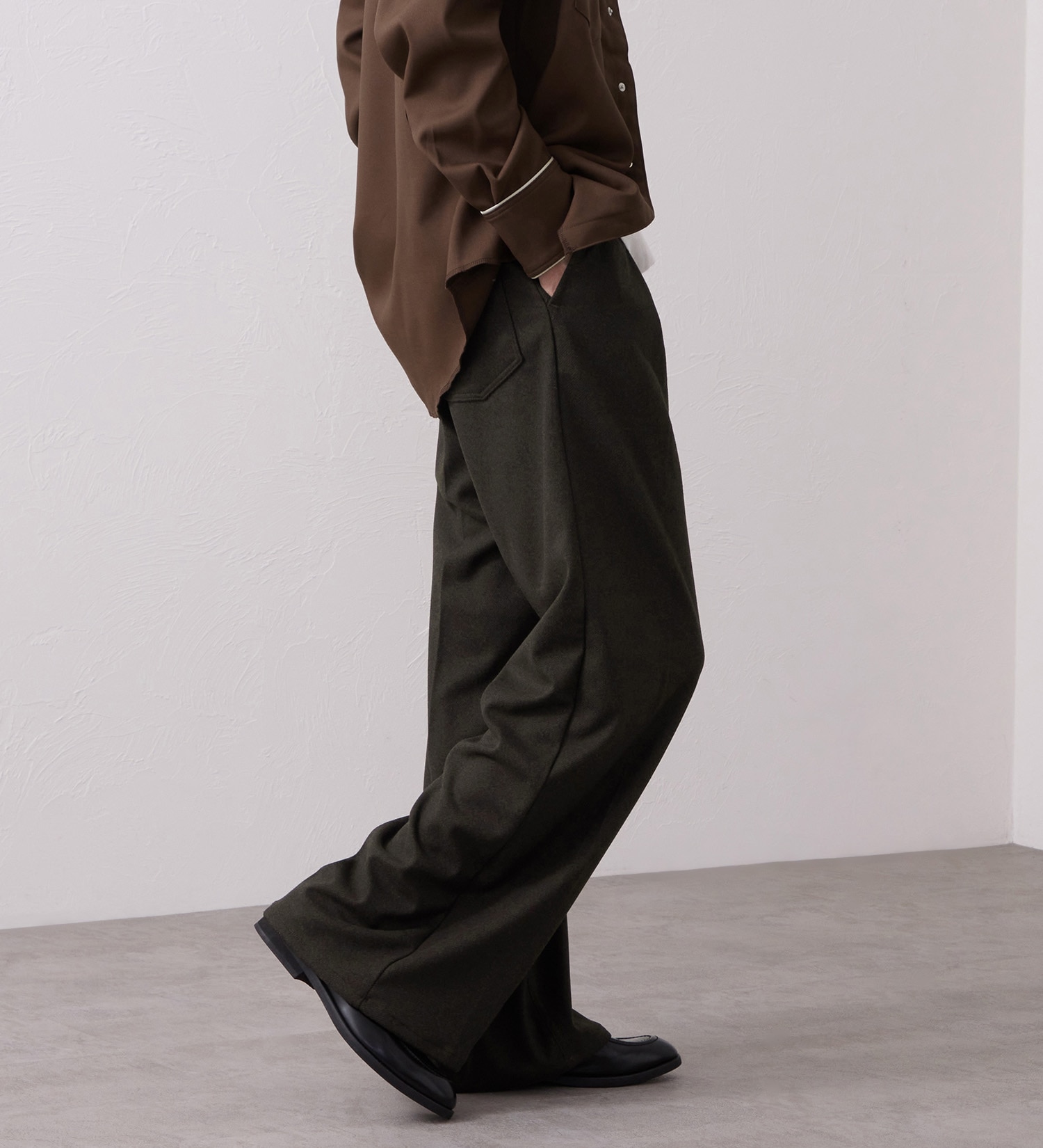 Wrangler(ラングラー)のWRANCHER WIDE/ランチャーフレアーワイド フランネル【メンズ/セットアップ対応/暖】|パンツ/パンツ/メンズ|ブラウン