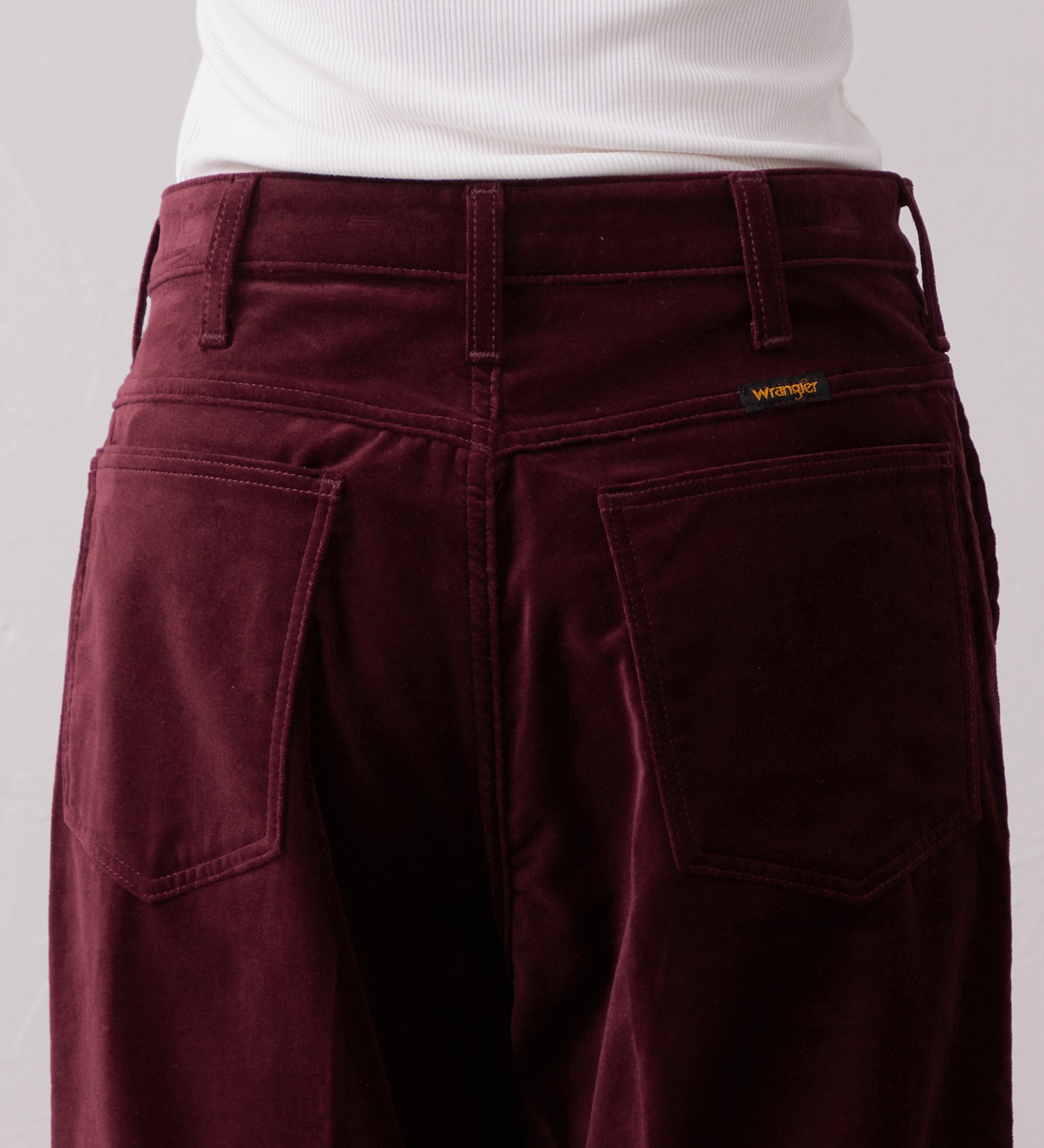 Wrangler(ラングラー)のWRANCHER WIDE/ランチャーフレアーワイド ベロア【レディース/暖】|パンツ/パンツ/レディース|ワイン