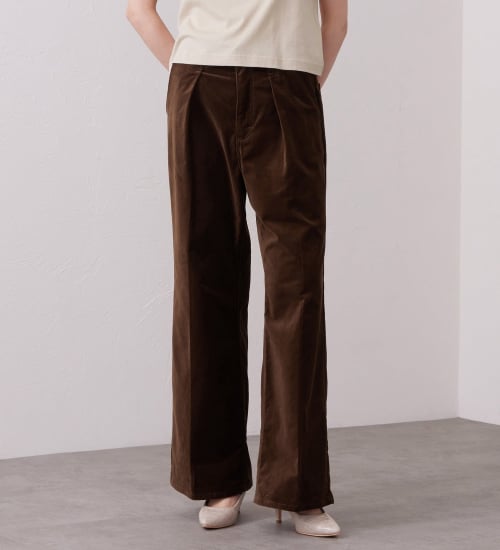 Wrangler(ラングラー)のWRANCHER WIDE/ランチャーフレアーワイド ベロア【レディース/暖】|パンツ/パンツ/レディース|ブラウン