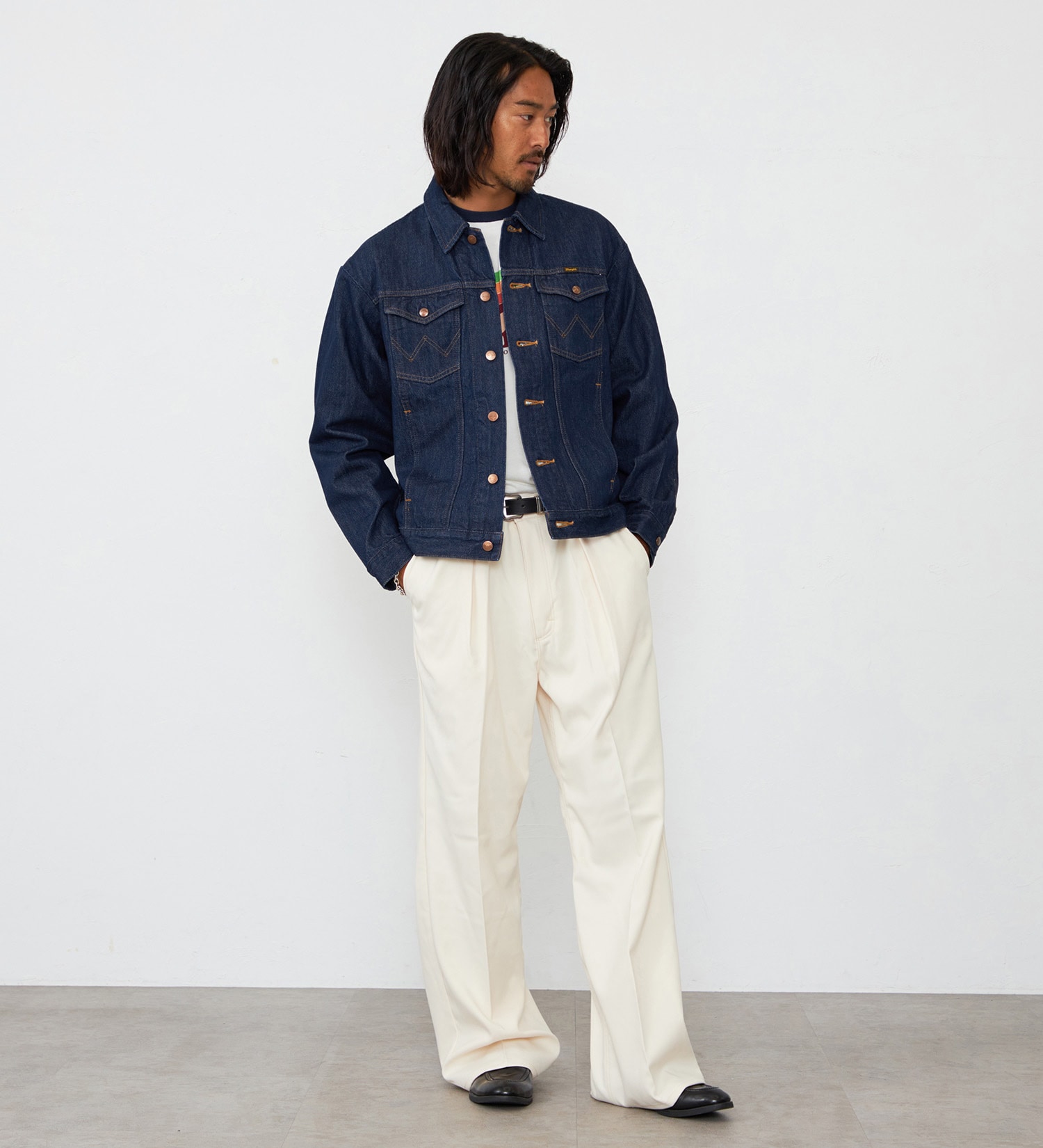 Wrangler(ラングラー)の【試着対象】【MENS】WRANCHER WIDE/ランチャーフレアーワイド|パンツ/パンツ/メンズ|アイボリー