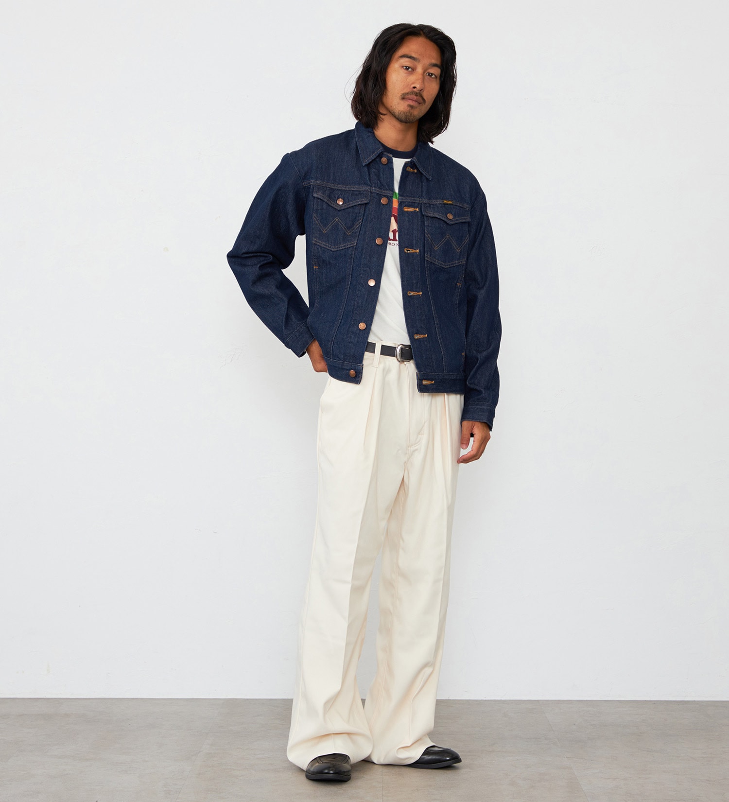 Wrangler(ラングラー)の【試着対象】【MENS】WRANCHER WIDE/ランチャーフレアーワイド|パンツ/パンツ/メンズ|アイボリー