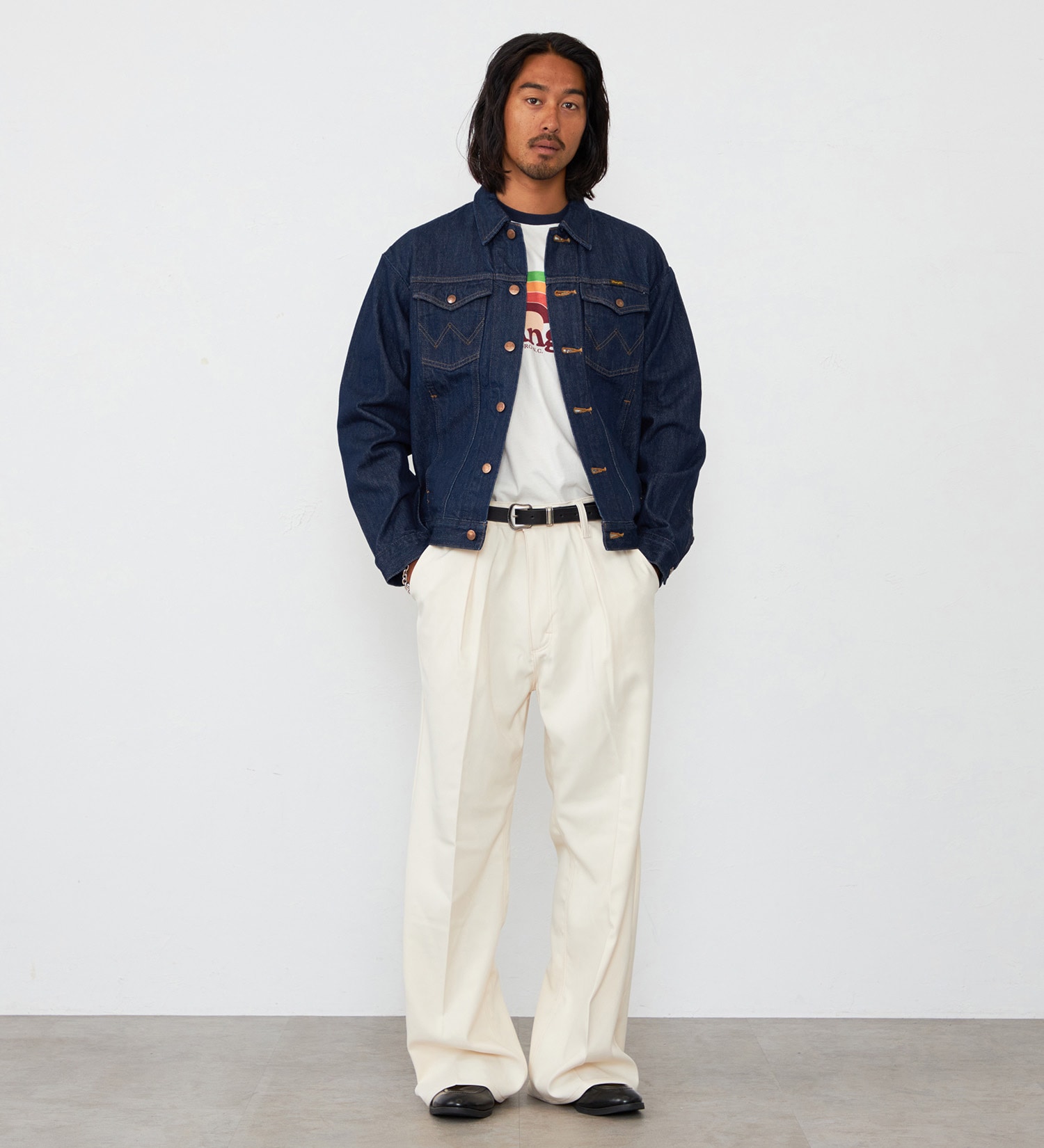 Wrangler(ラングラー)の【試着対象】【MENS】WRANCHER WIDE/ランチャーフレアーワイド|パンツ/パンツ/メンズ|アイボリー