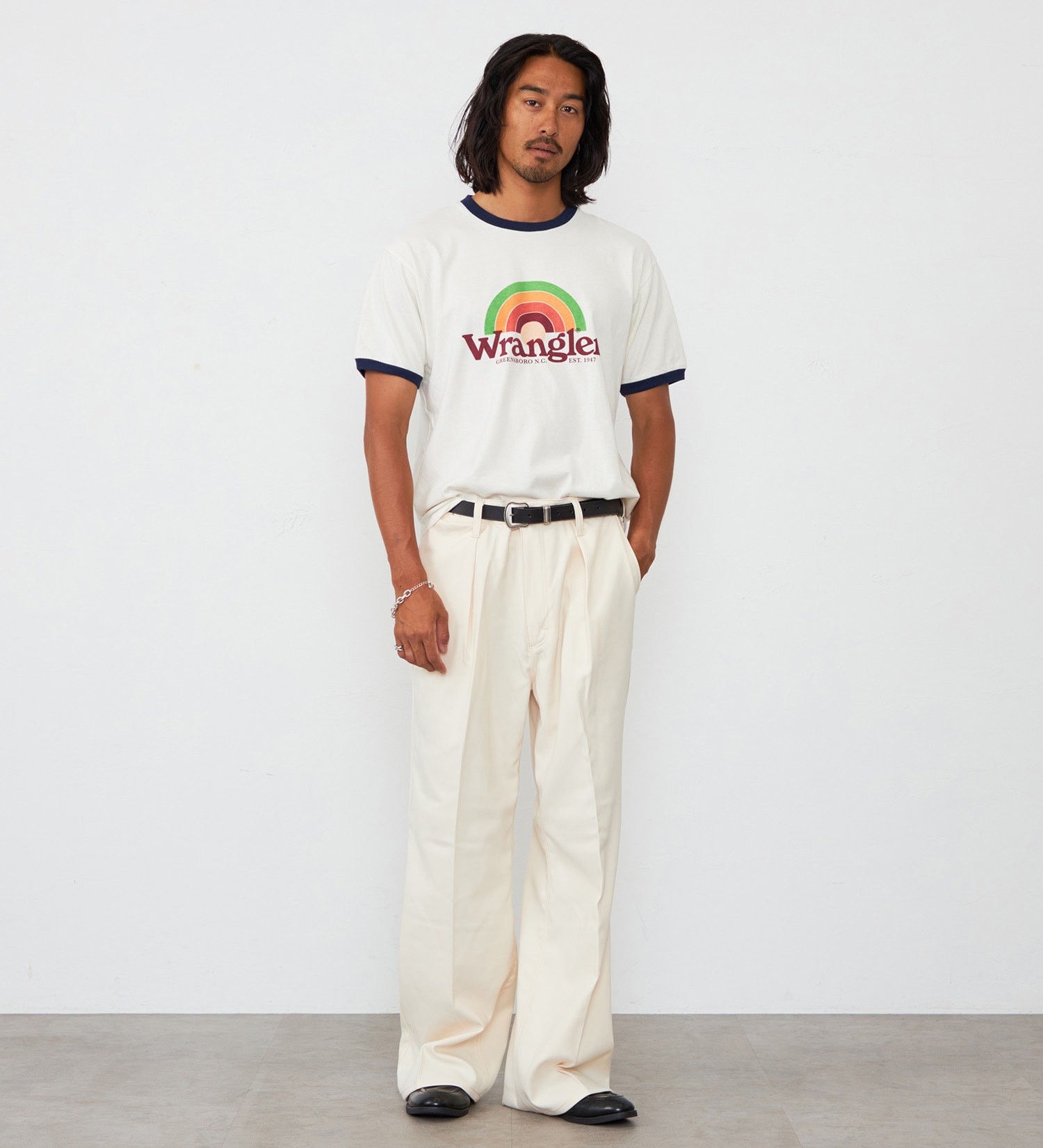 Wrangler(ラングラー)の【試着対象】【MENS】WRANCHER WIDE/ランチャーフレアーワイド|パンツ/パンツ/メンズ|アイボリー