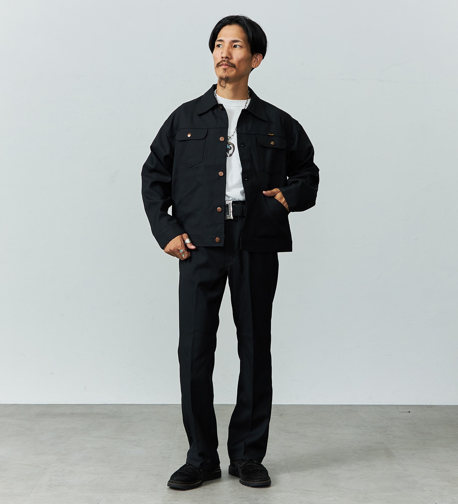 Wrangler(ラングラー)の【試着対象】124MJ　WRANGLER WRANCHER/ランチャー　ビッグシルエットジャケット セットアップ可|ジャケット/アウター/その他アウター/メンズ|ブラック