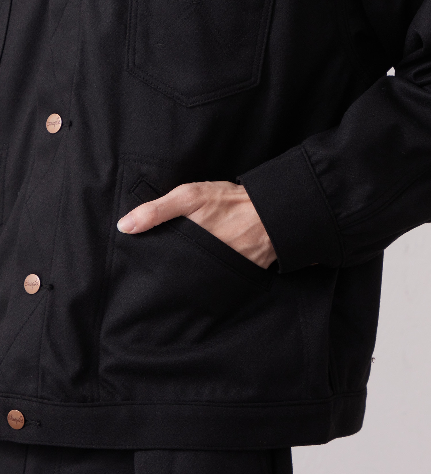 Wrangler(ラングラー)の124MJ WRANGLER WRANCHER/ランチャージャケット フランネル【セットアップ対応/暖】|ジャケット/アウター/その他アウター/メンズ|ブラック