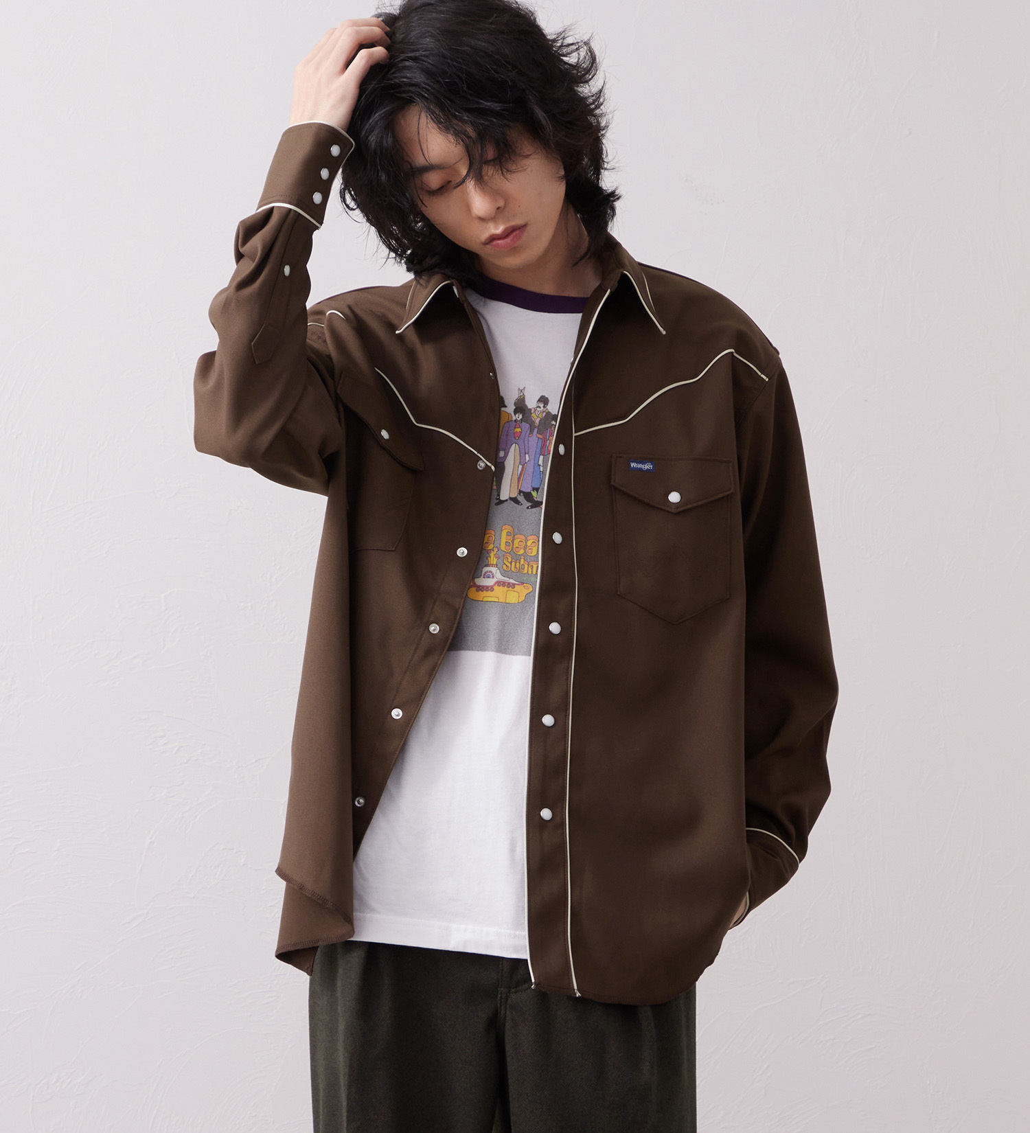 Wrangler(ラングラー)の127MW WRANGLER WRANCHER/ランチャーウエスタンシャツ【セットアップ対応】|トップス/シャツ/ブラウス/メンズ|ブラウン