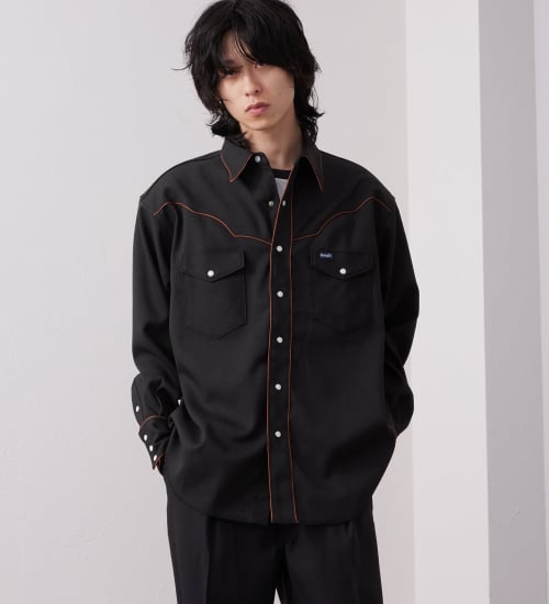 Wrangler(ラングラー)の127MW WRANGLER WRANCHER/ランチャーウエスタンシャツ【セットアップ対応】|トップス/シャツ/ブラウス/メンズ|ブラック