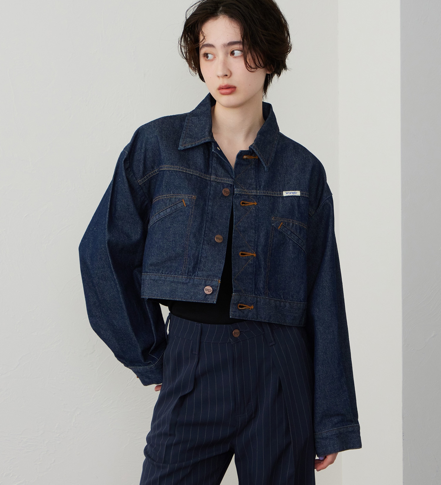 Wrangler(ラングラー)の【US ORIGINAL】オーバーサイズ ボーイズジャケット|ジャケット/アウター/デニムジャケット/レディース|インディゴブルー