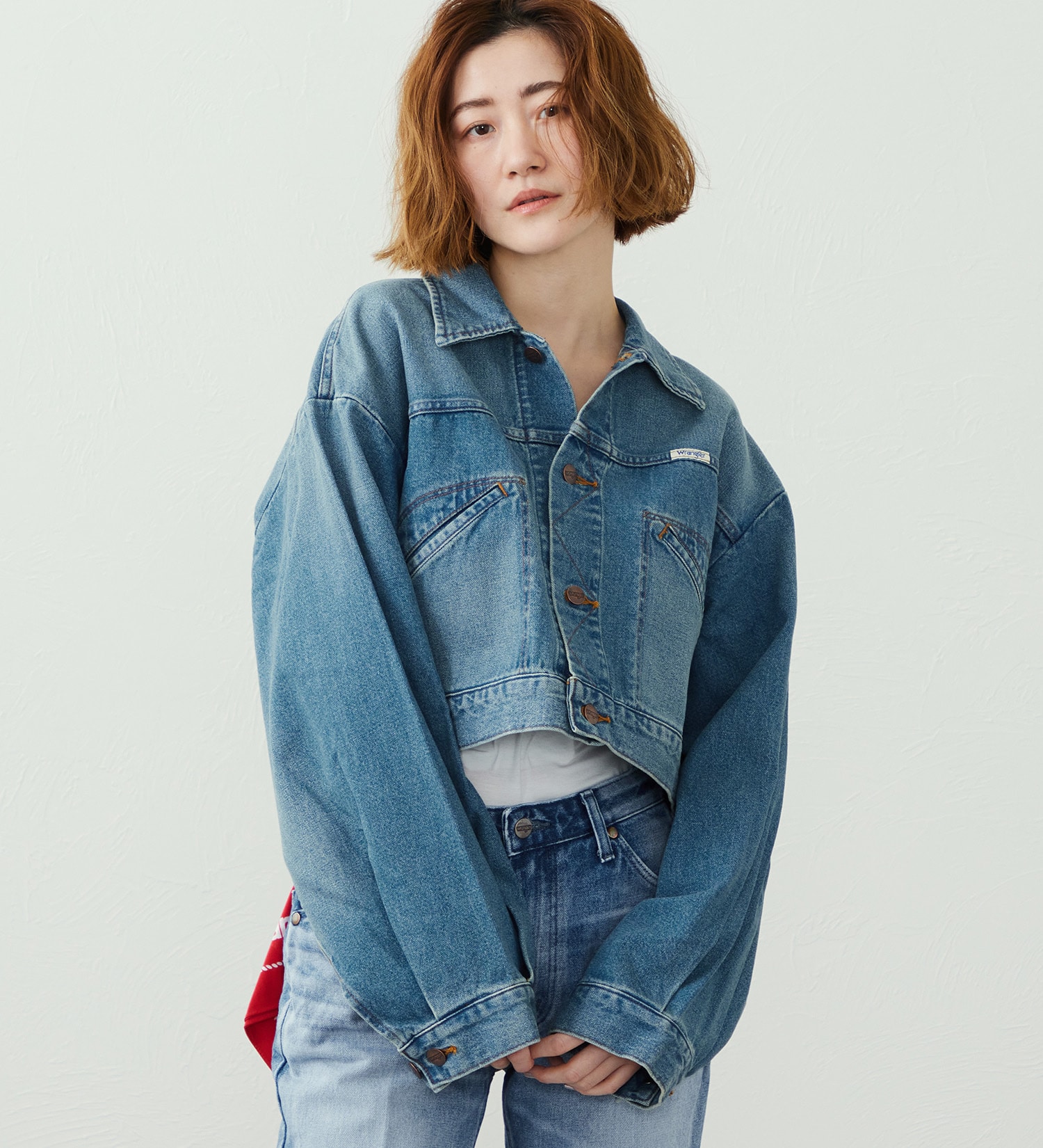 Wrangler(ラングラー)の【US ORIGINAL】オーバーサイズ ボーイズジャケット|ジャケット/アウター/デニムジャケット/レディース|中色ブルー