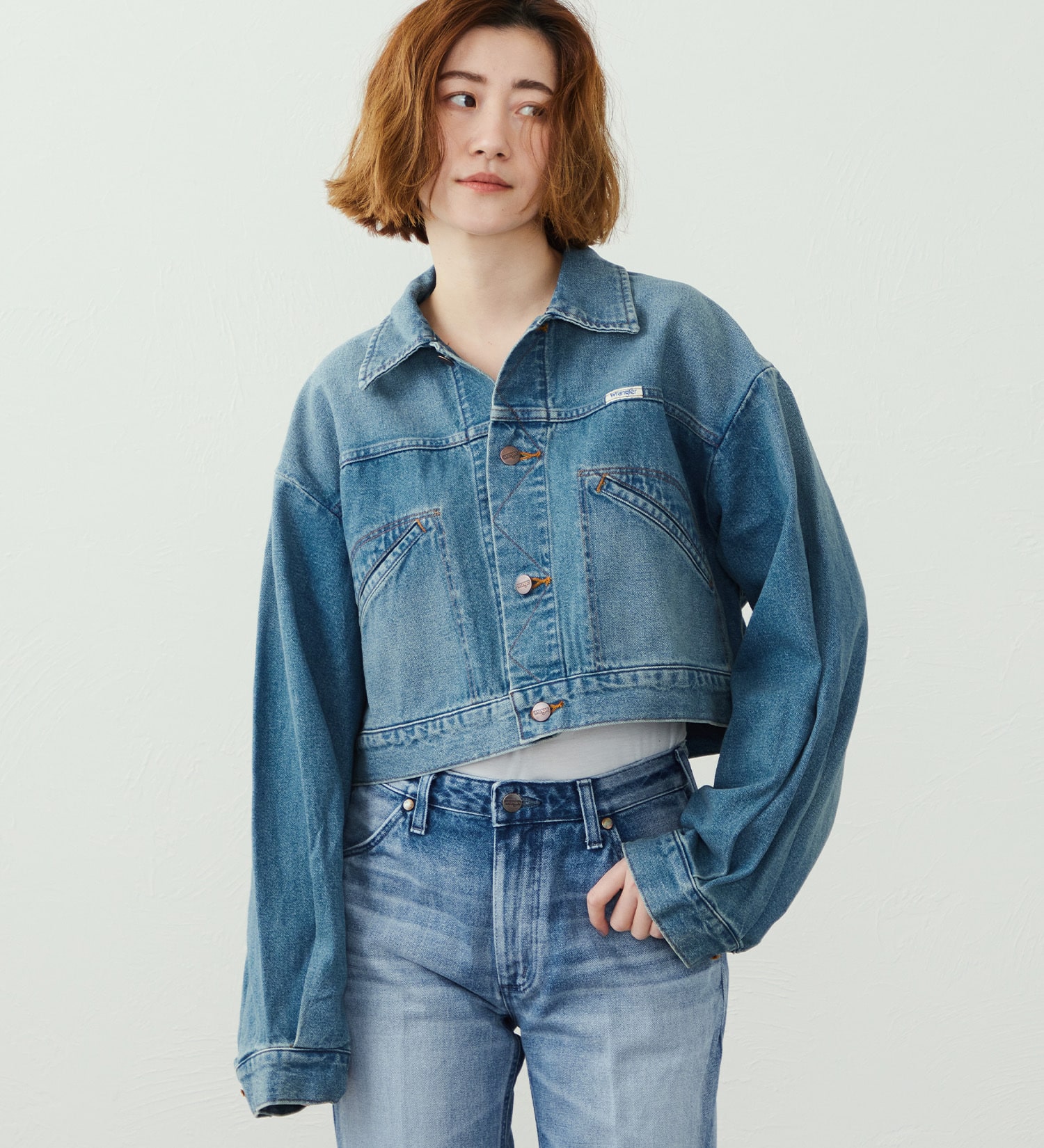 Wrangler(ラングラー)の【US ORIGINAL】オーバーサイズ ボーイズジャケット|ジャケット/アウター/デニムジャケット/レディース|中色ブルー