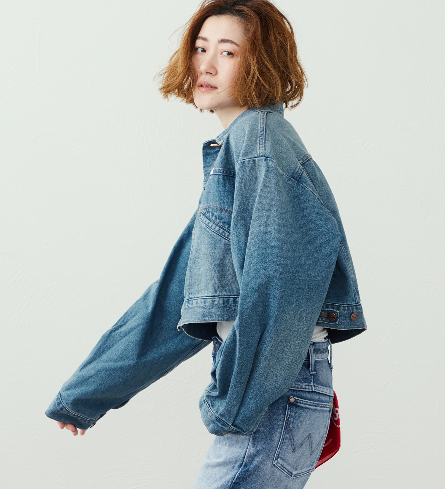 Wrangler(ラングラー)の【US ORIGINAL】オーバーサイズ ボーイズジャケット|ジャケット/アウター/デニムジャケット/レディース|中色ブルー