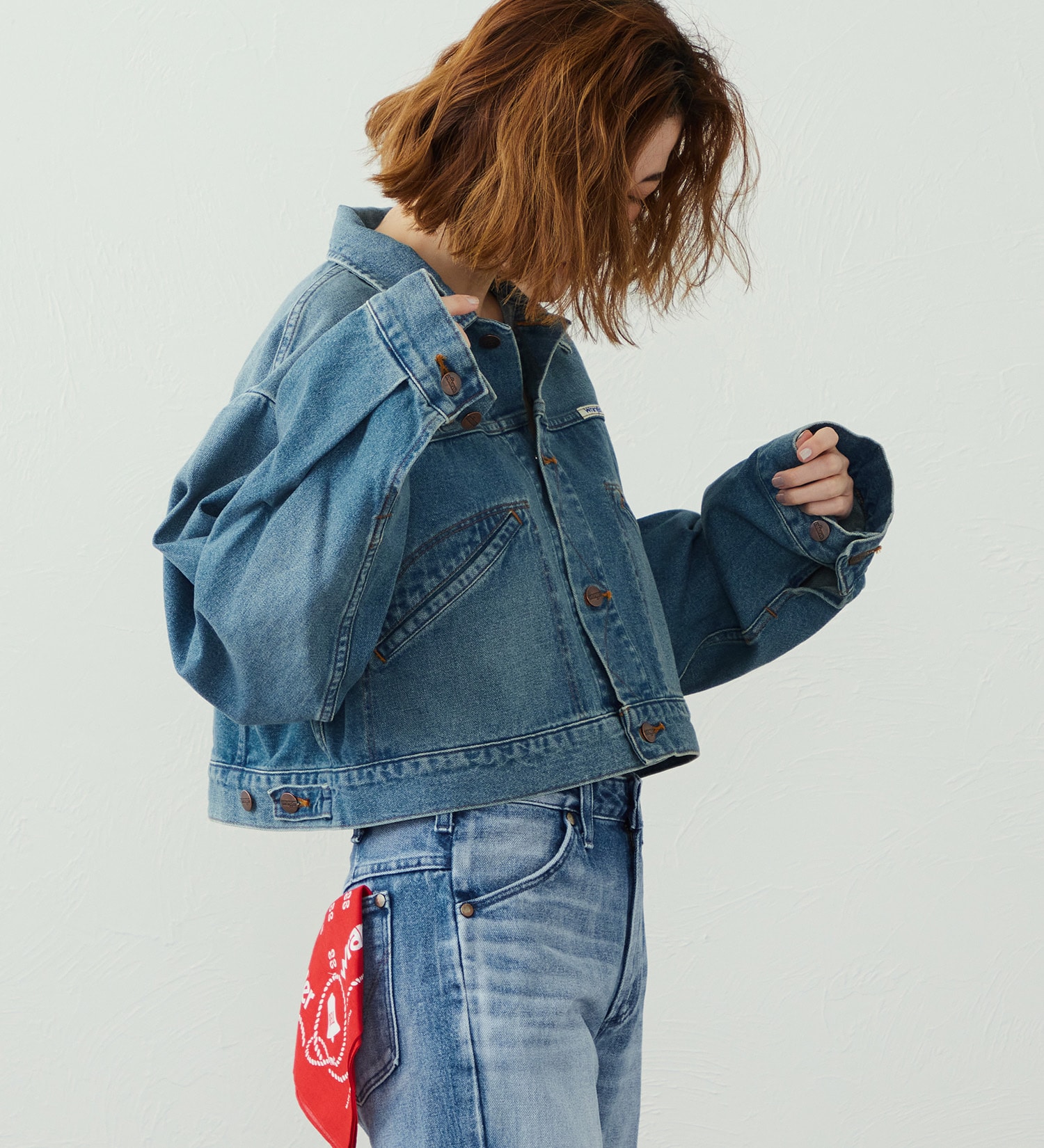 Wrangler(ラングラー)の【US ORIGINAL】オーバーサイズ ボーイズジャケット|ジャケット/アウター/デニムジャケット/レディース|中色ブルー