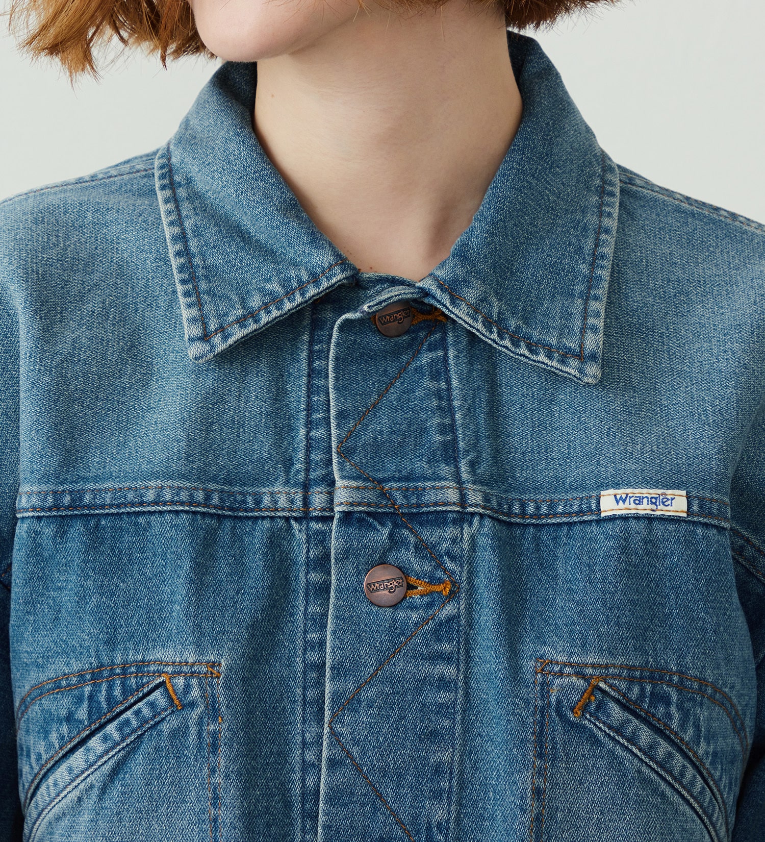 Wrangler(ラングラー)の【US ORIGINAL】オーバーサイズ ボーイズジャケット|ジャケット/アウター/デニムジャケット/レディース|中色ブルー