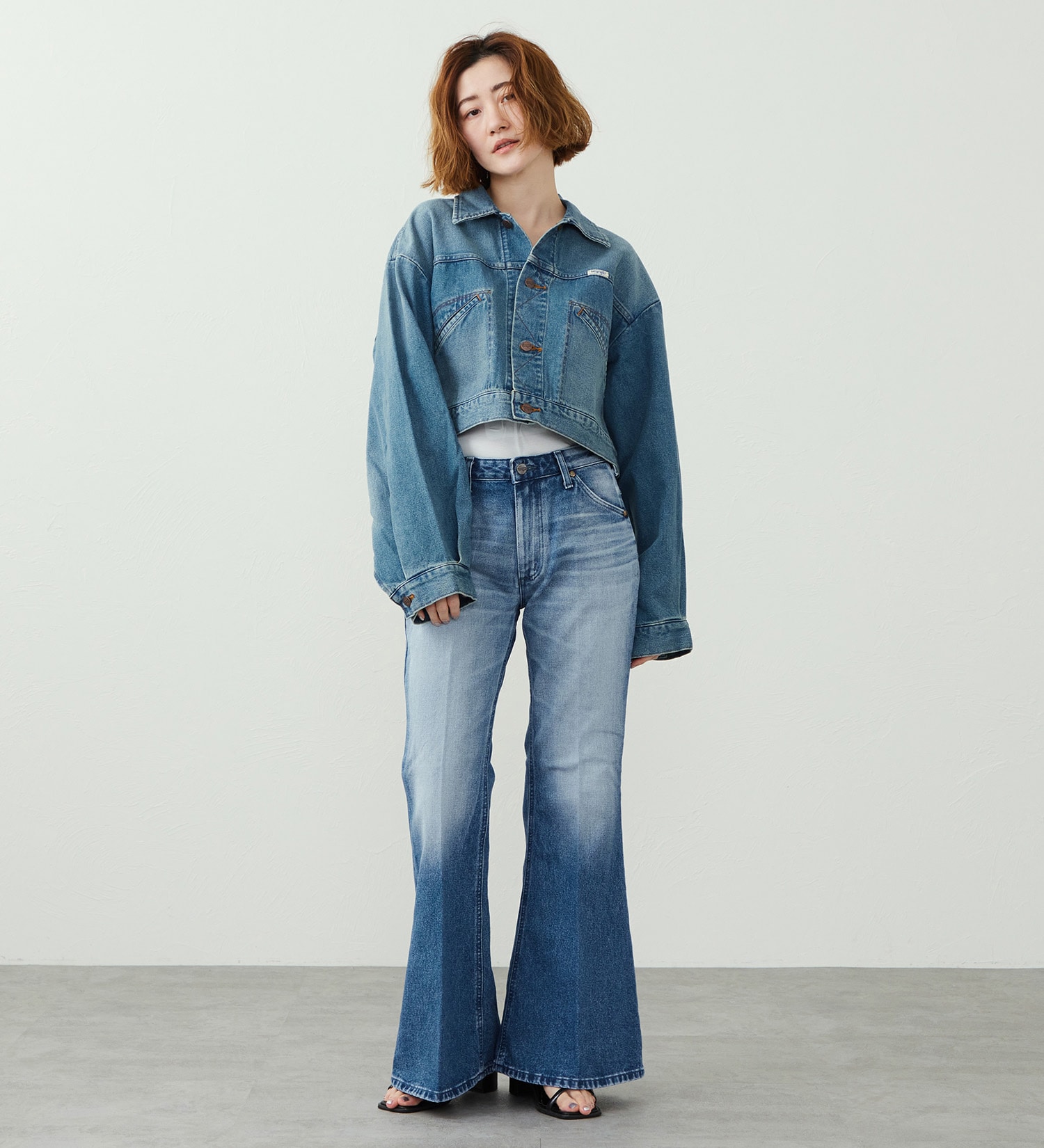 Wrangler(ラングラー)の【US ORIGINAL】オーバーサイズ ボーイズジャケット|ジャケット/アウター/デニムジャケット/レディース|中色ブルー