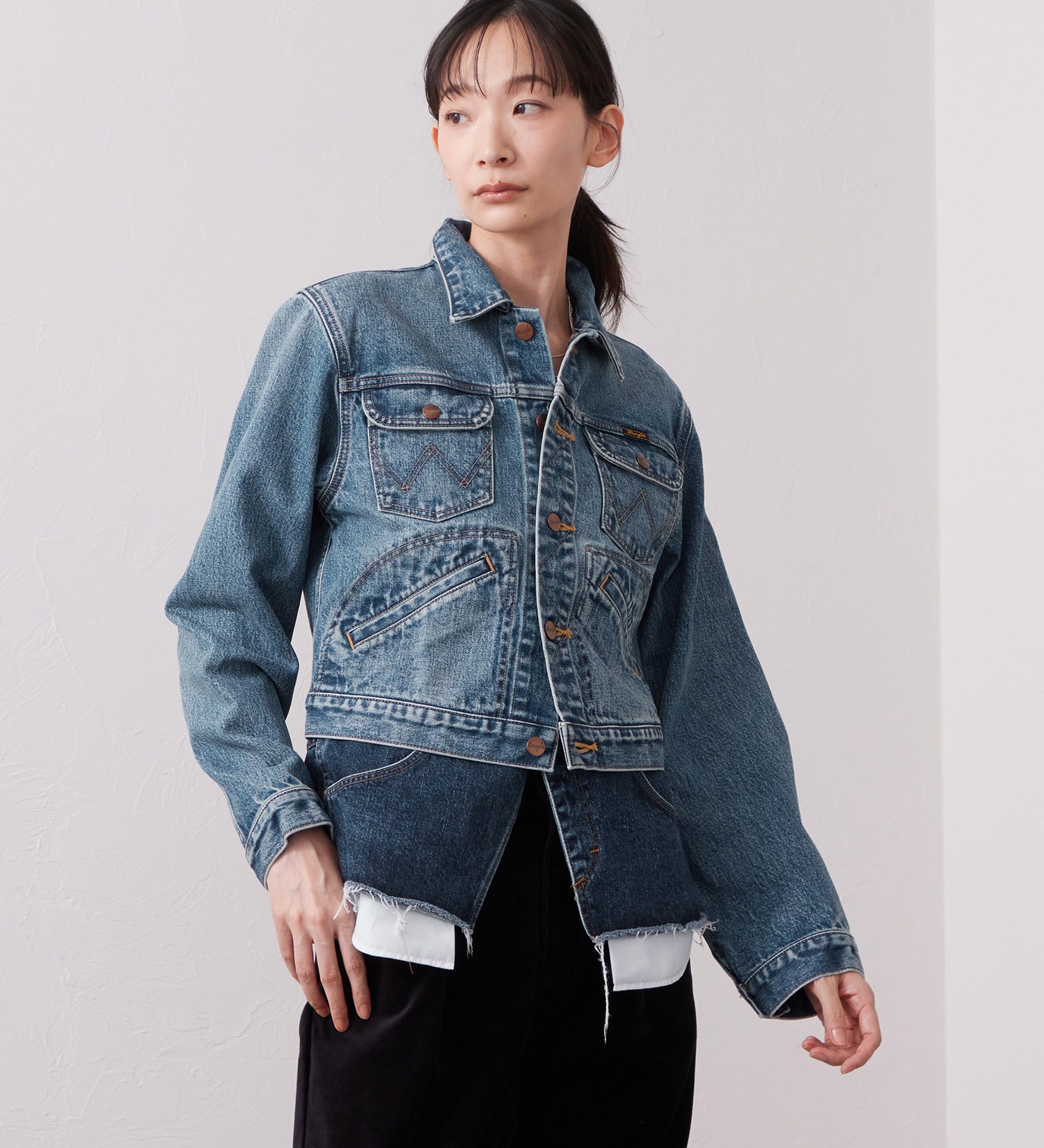 Wrangler(ラングラー)のWrangler YOUTH JACKET / ユースデニムジャケット|ジャケット/アウター/デニムジャケット/レディース|中色ブルー